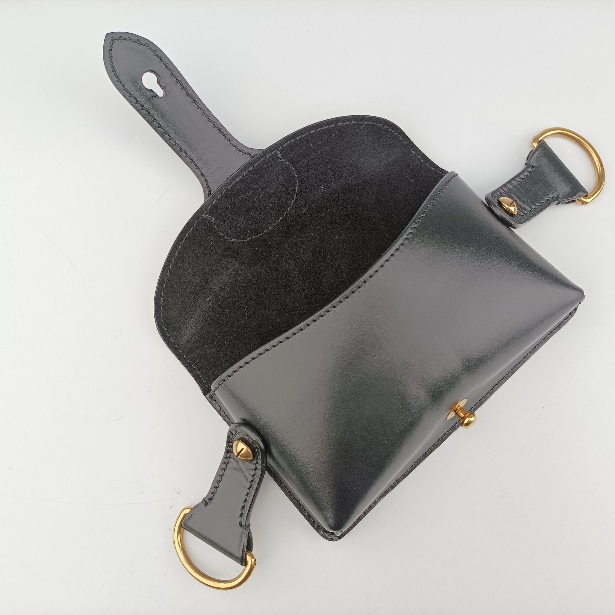 Pre-owned Christian Dior Mini D-Bee Black Leather  shoulderbag | stylenewstar