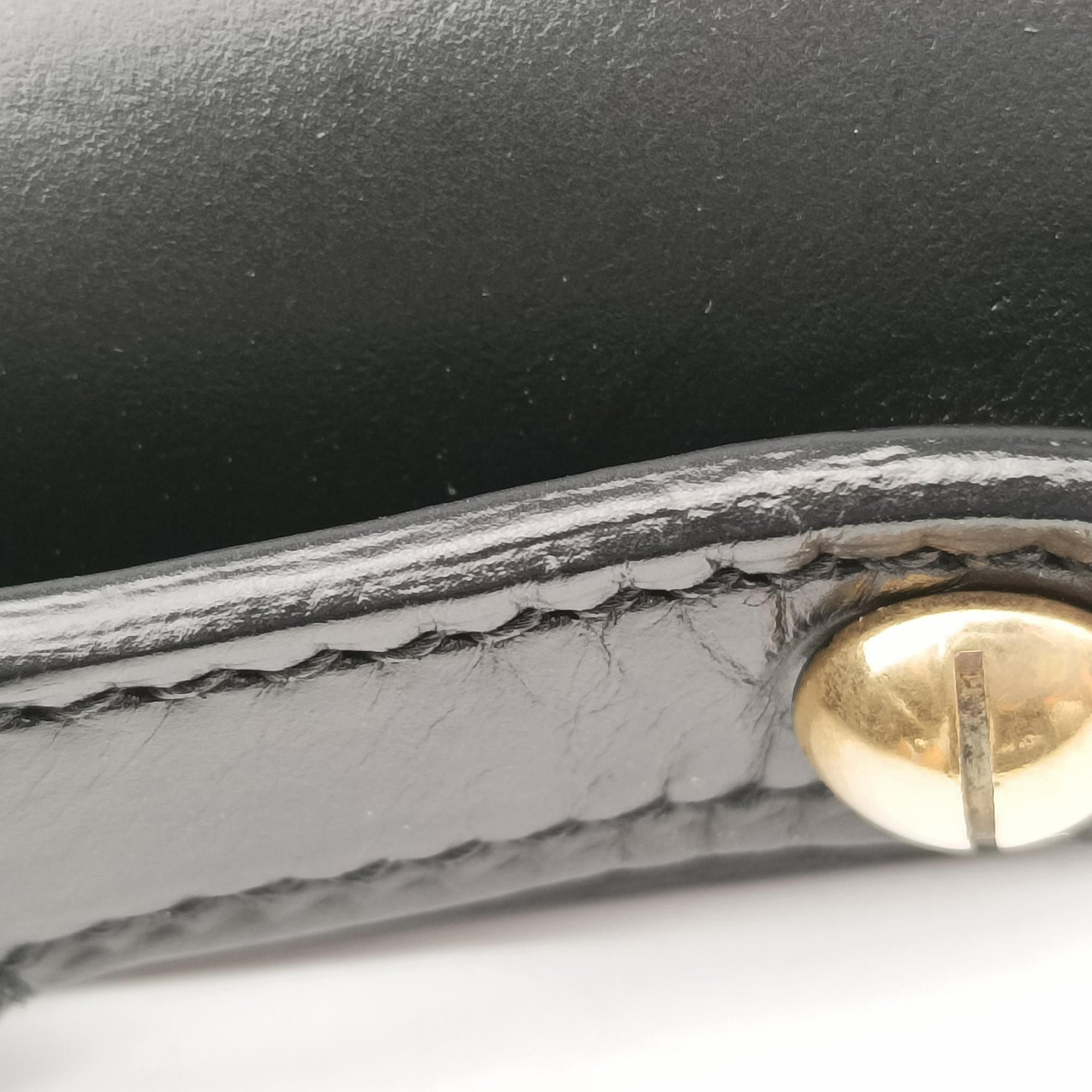 Pre-owned Christian Dior Mini D-Bee Black Leather  shoulderbag | stylenewstar