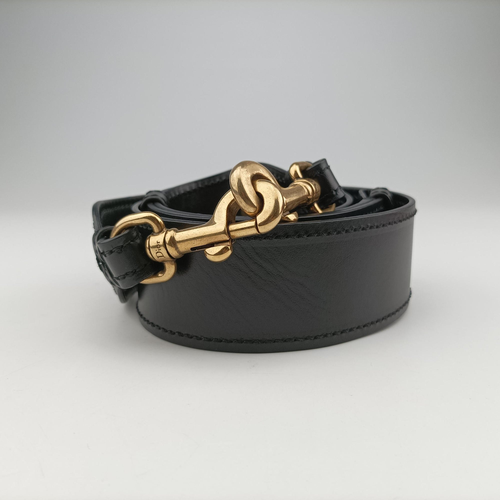 Pre-owned Christian Dior Mini D-Bee Black Leather  shoulderbag | stylenewstar