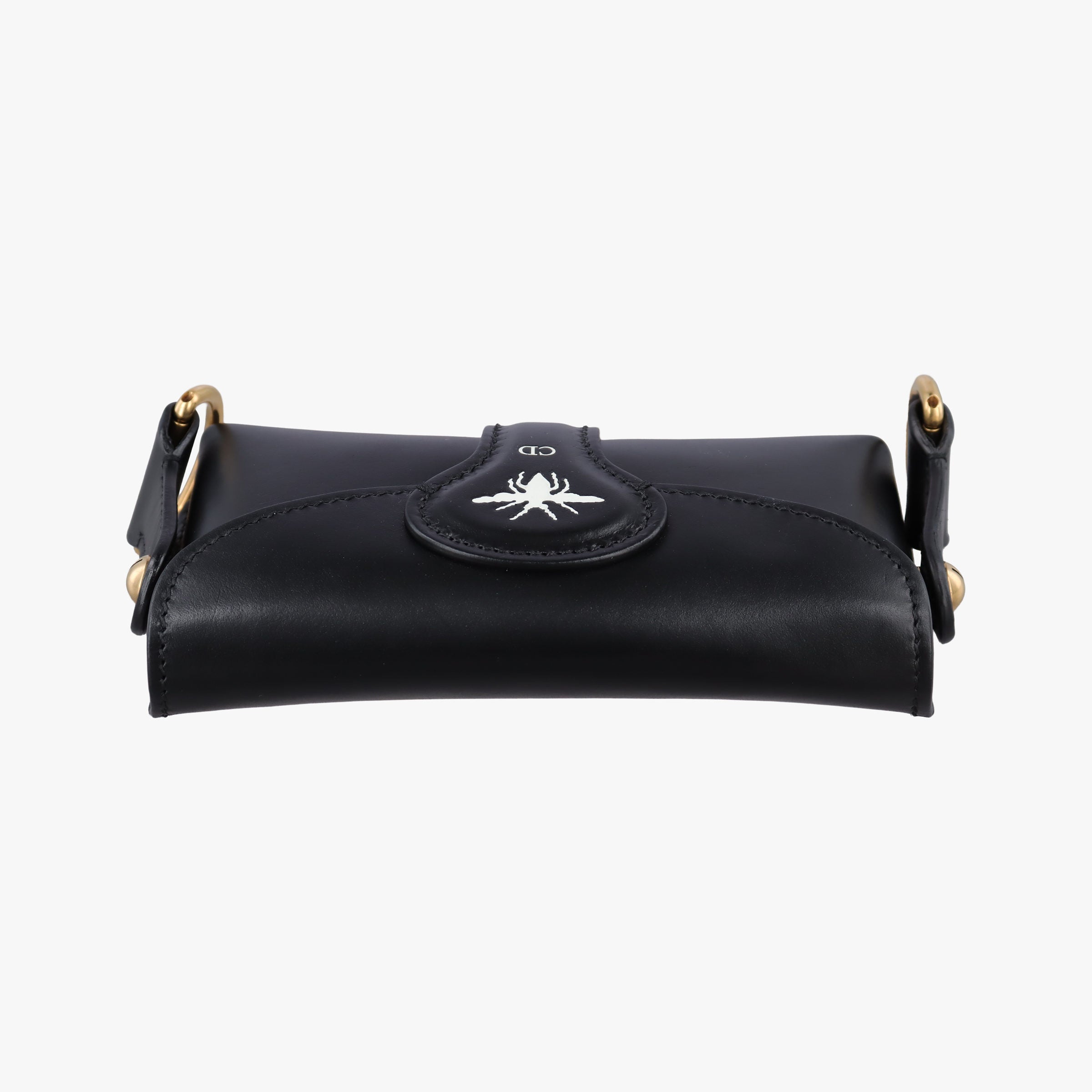 Pre-owned Christian Dior Mini D-Bee Black Leather  shoulderbag | stylenewstar