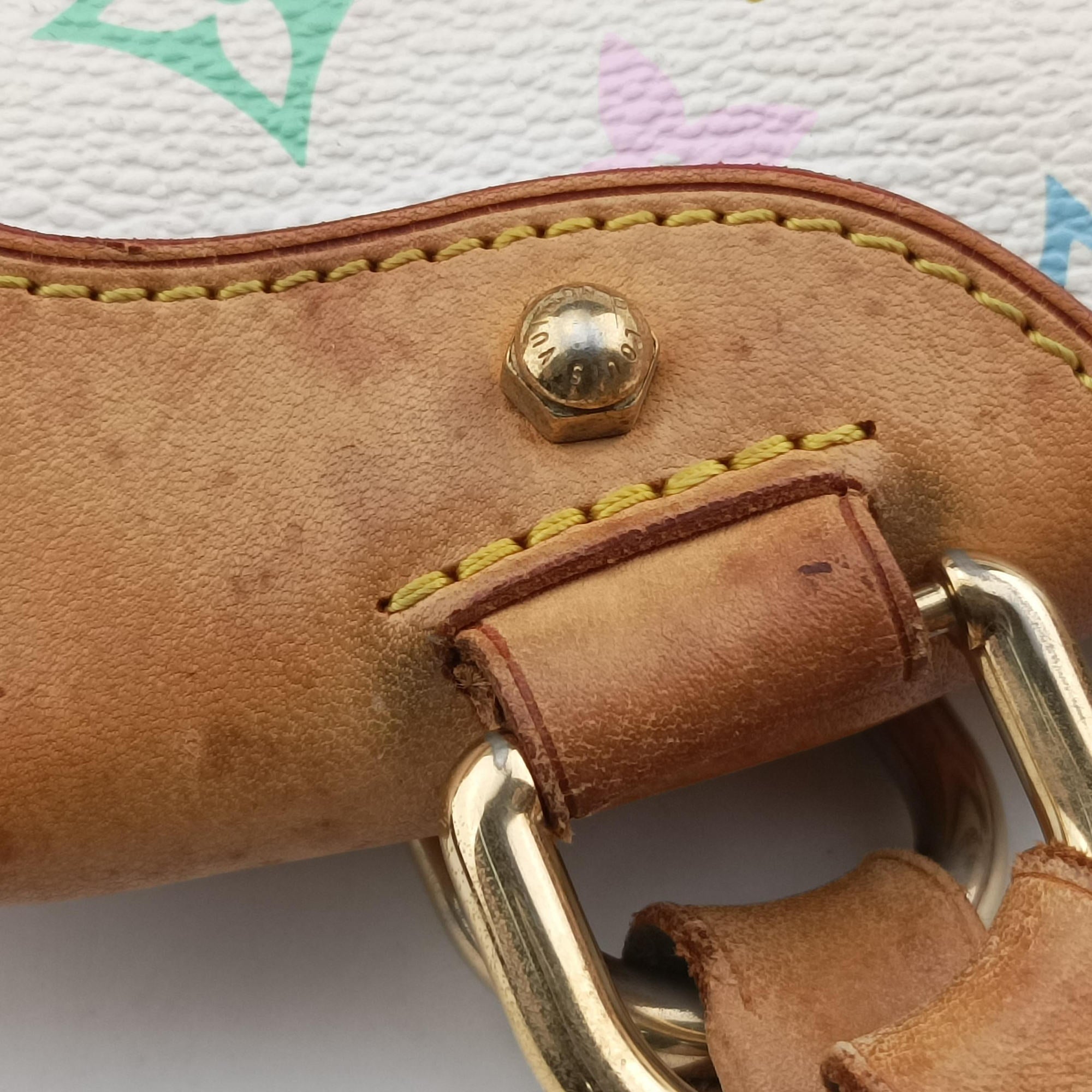 Vintage Louis Vuitton CLAUDIA white Monogram Multicolor M40193 shoulderbag | stylenewstar