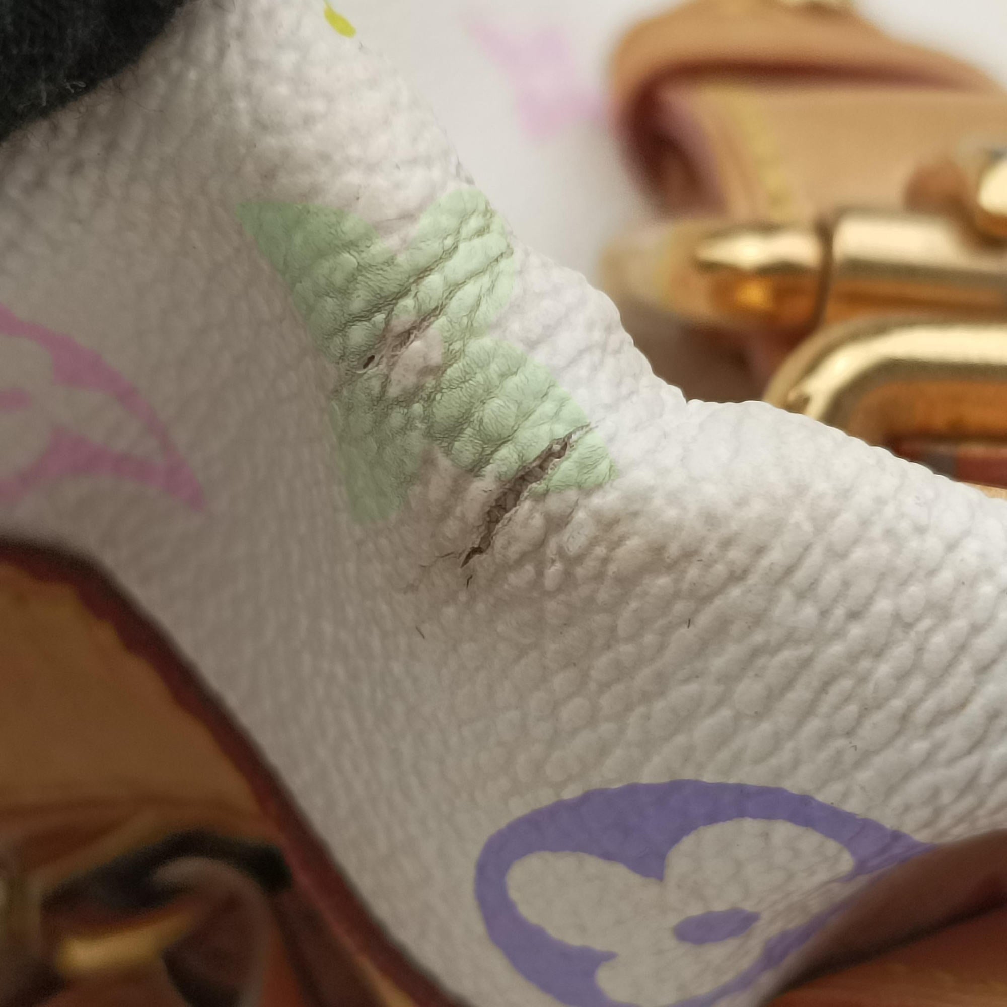 Vintage Louis Vuitton CLAUDIA white Monogram Multicolor M40193 shoulderbag | stylenewstar