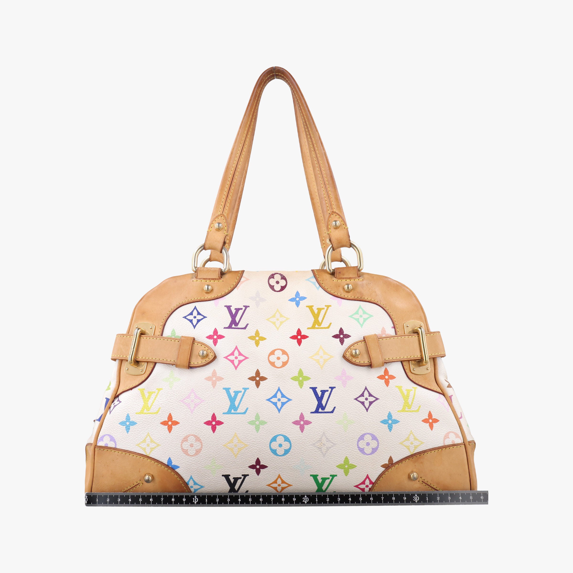 Vintage Louis Vuitton CLAUDIA white Monogram Multicolor M40193 shoulderbag | stylenewstar