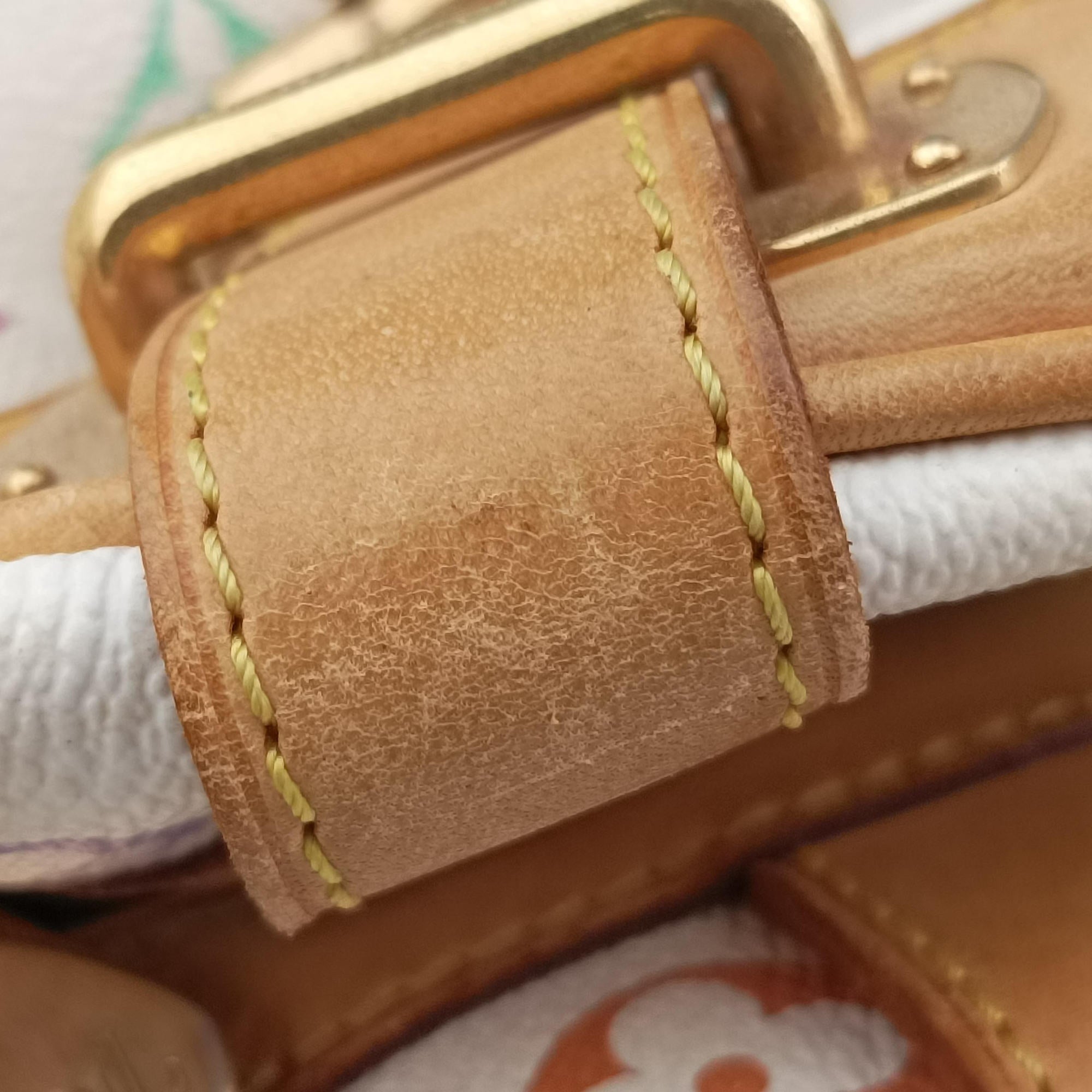Vintage Louis Vuitton CLAUDIA white Monogram Multicolor M40193 shoulderbag | stylenewstar