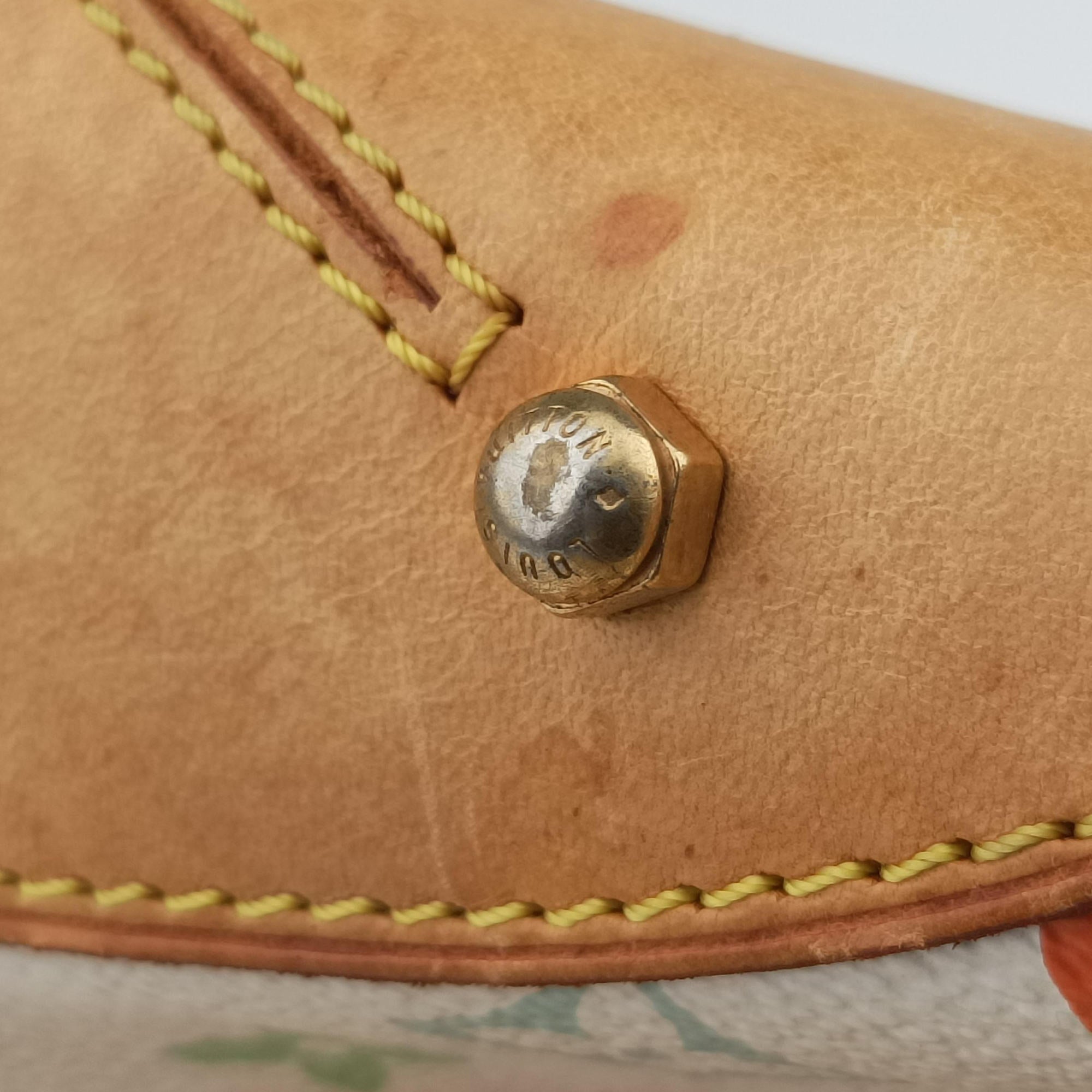 Vintage Louis Vuitton CLAUDIA white Monogram Multicolor M40193 shoulderbag | stylenewstar