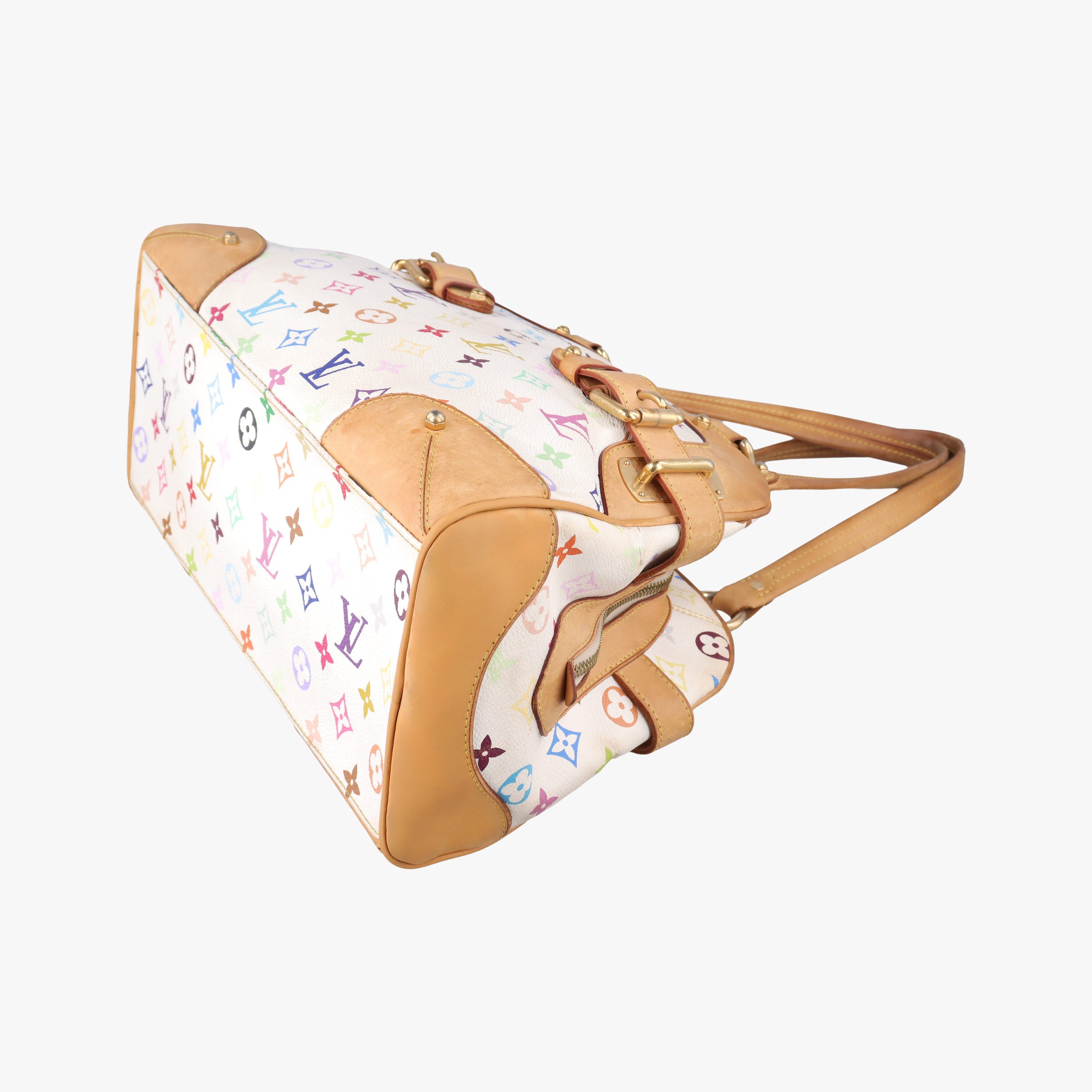 Vintage Louis Vuitton CLAUDIA white Monogram Multicolor M40193 shoulderbag | stylenewstar