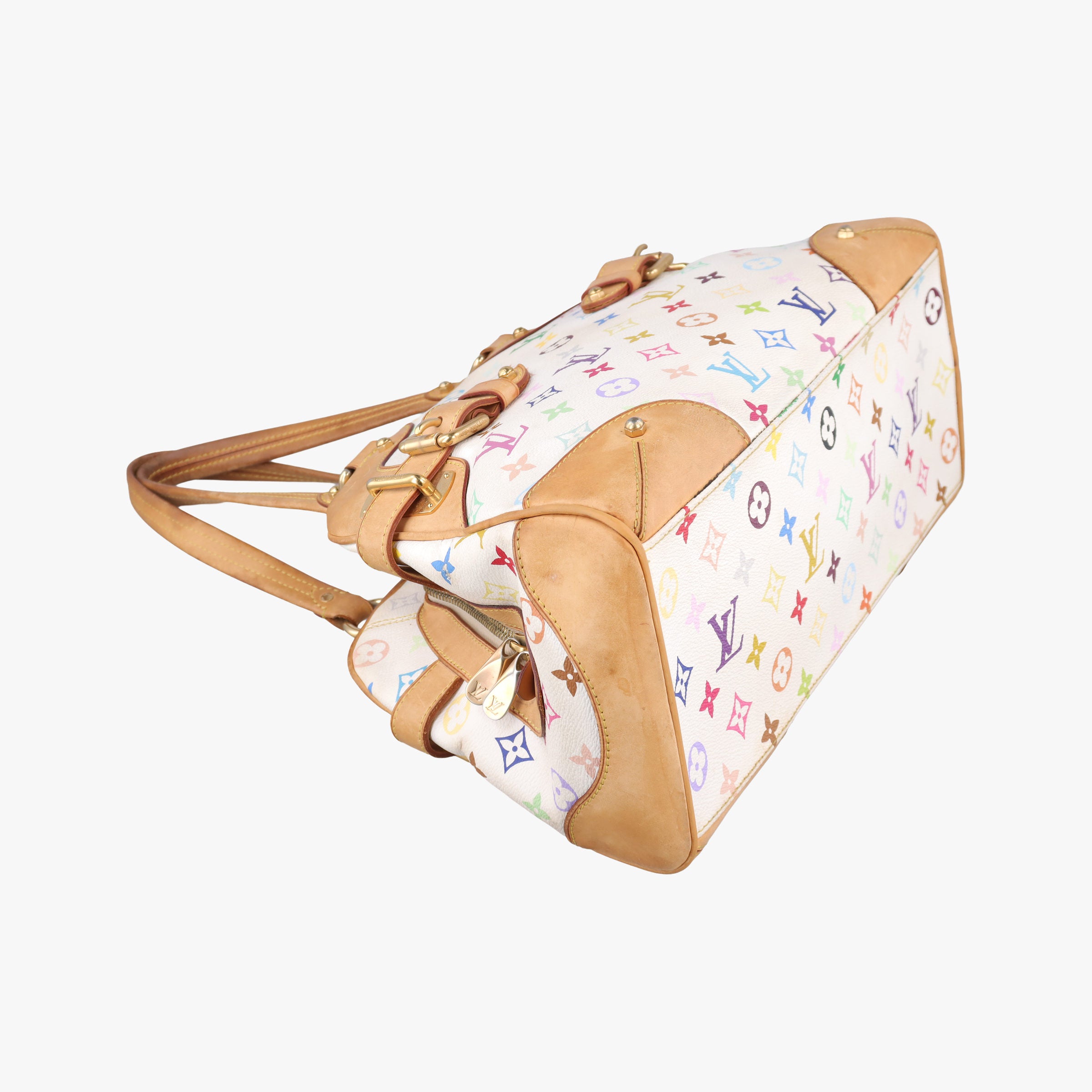 Vintage Louis Vuitton CLAUDIA white Monogram Multicolor M40193 shoulderbag | stylenewstar