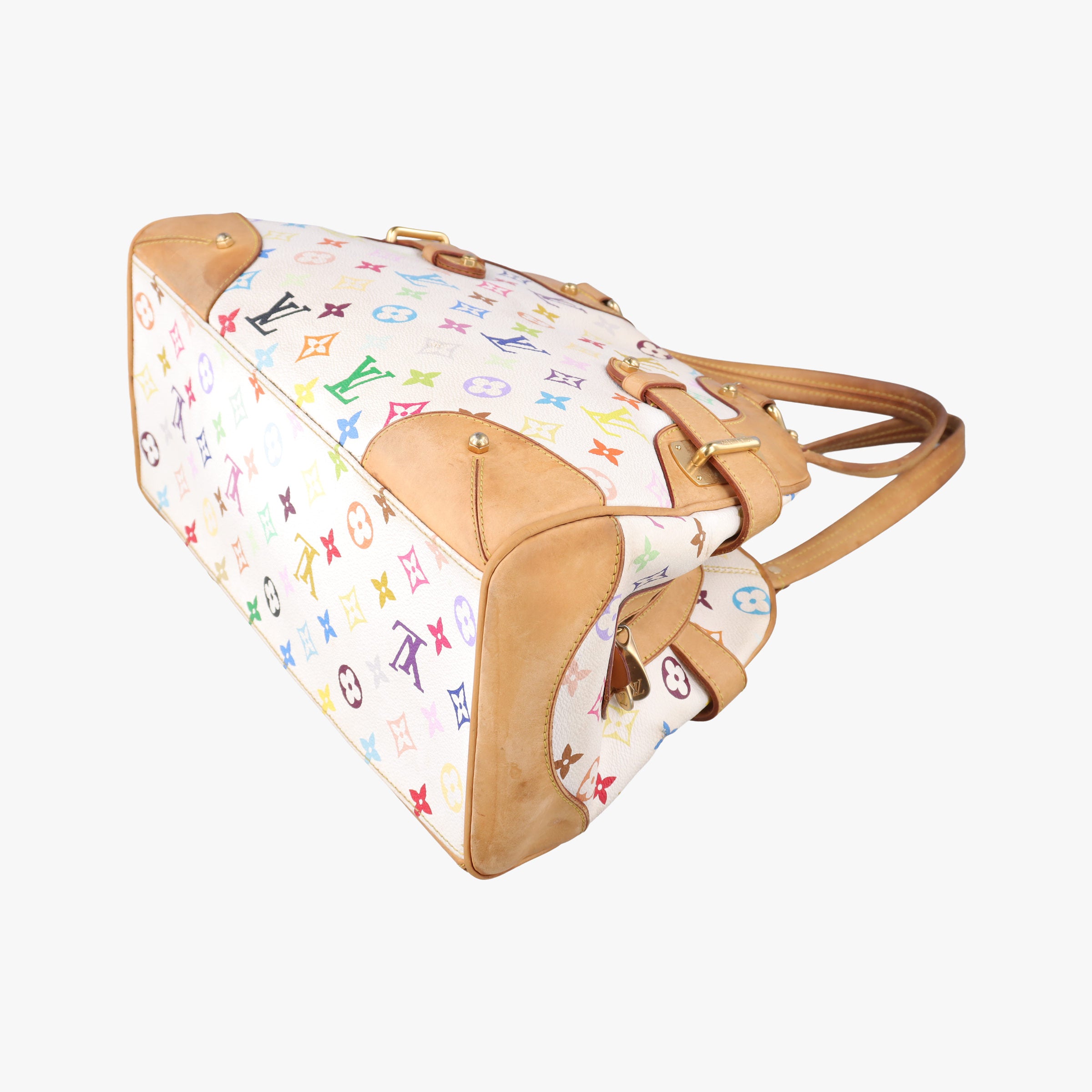 Vintage Louis Vuitton CLAUDIA white Monogram Multicolor M40193 shoulderbag | stylenewstar