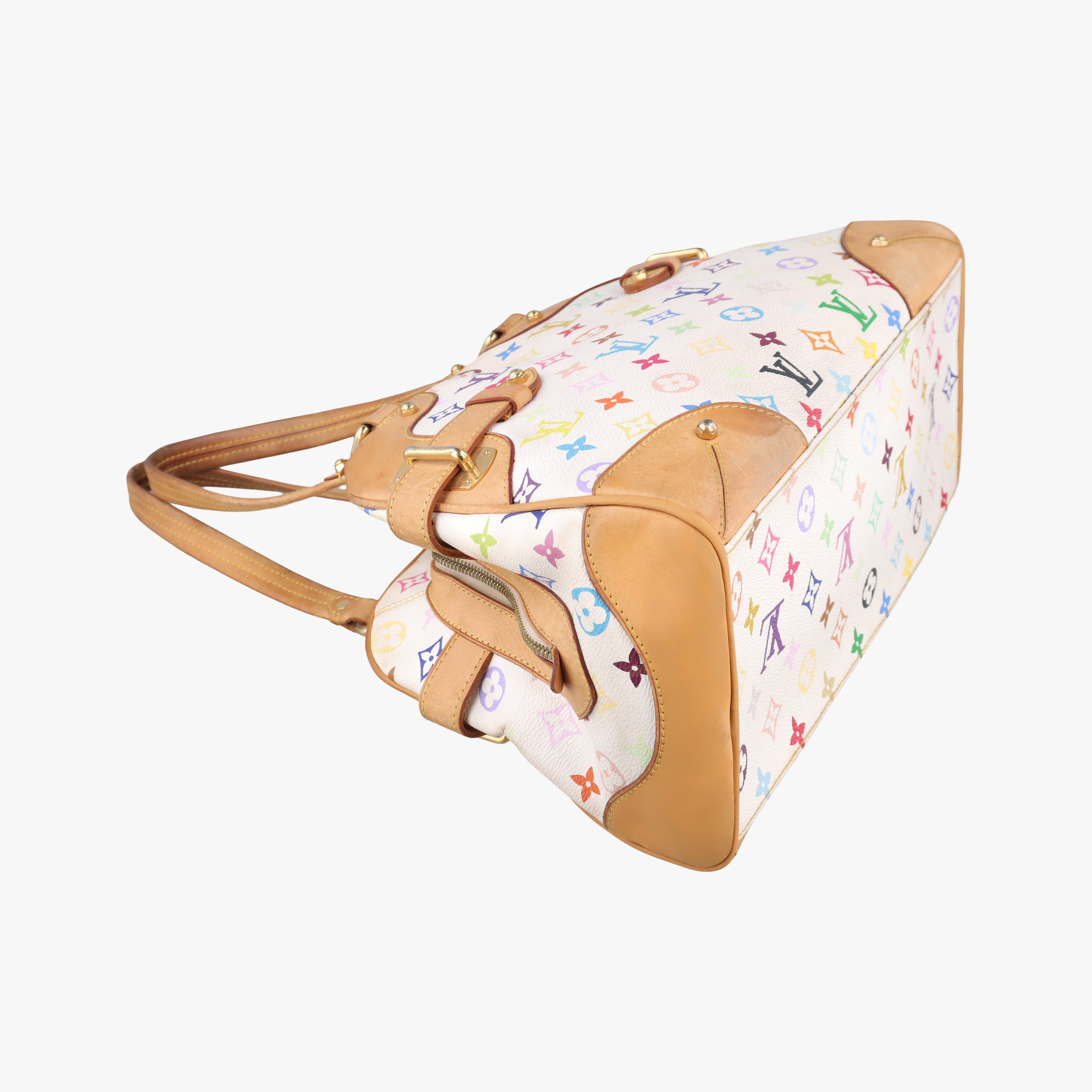 Vintage Louis Vuitton CLAUDIA white Monogram Multicolor M40193 shoulderbag | stylenewstar