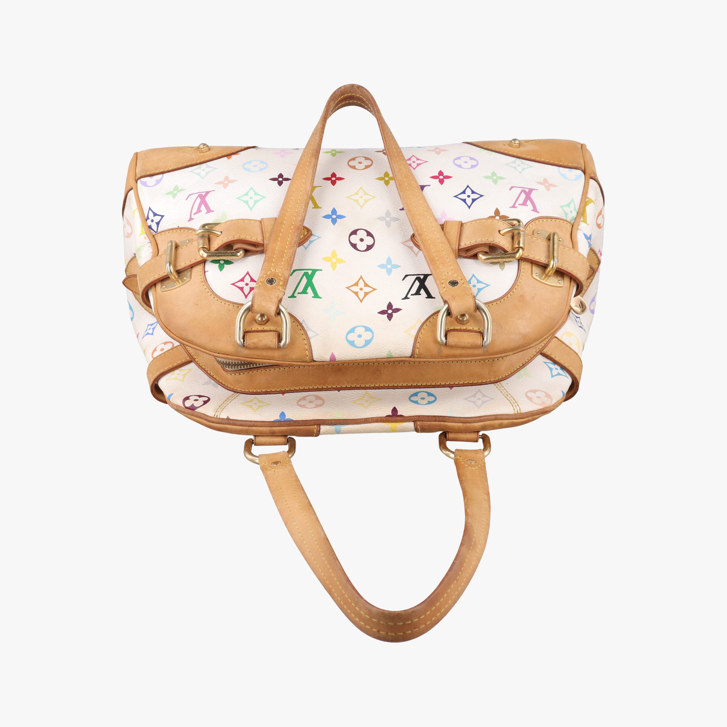 Vintage Louis Vuitton CLAUDIA white Monogram Multicolor M40193 shoulderbag | stylenewstar