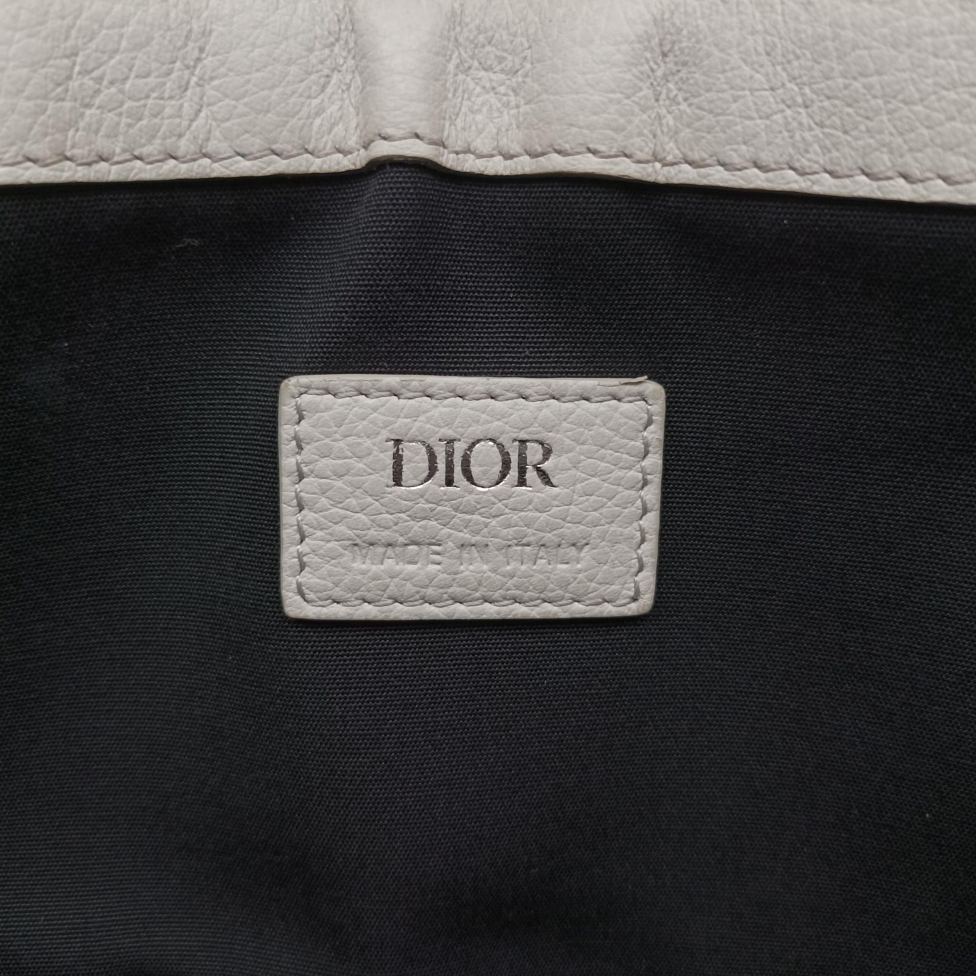 Vintage Christian Dior Saddle White Jacquard × Leather  bum bag/waist bag | stylenewstar