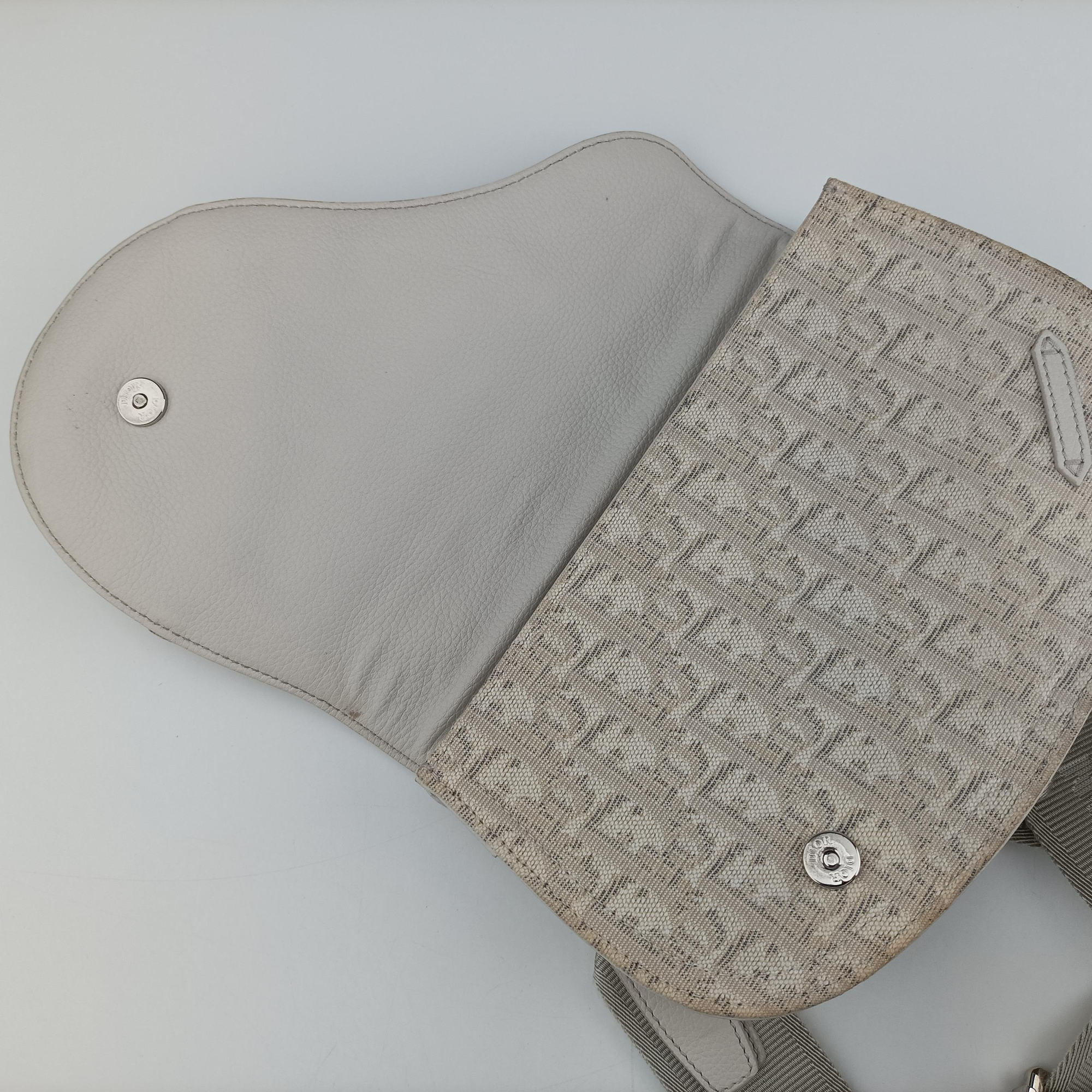 Vintage Christian Dior Saddle White Jacquard × Leather  bum bag/waist bag | stylenewstar