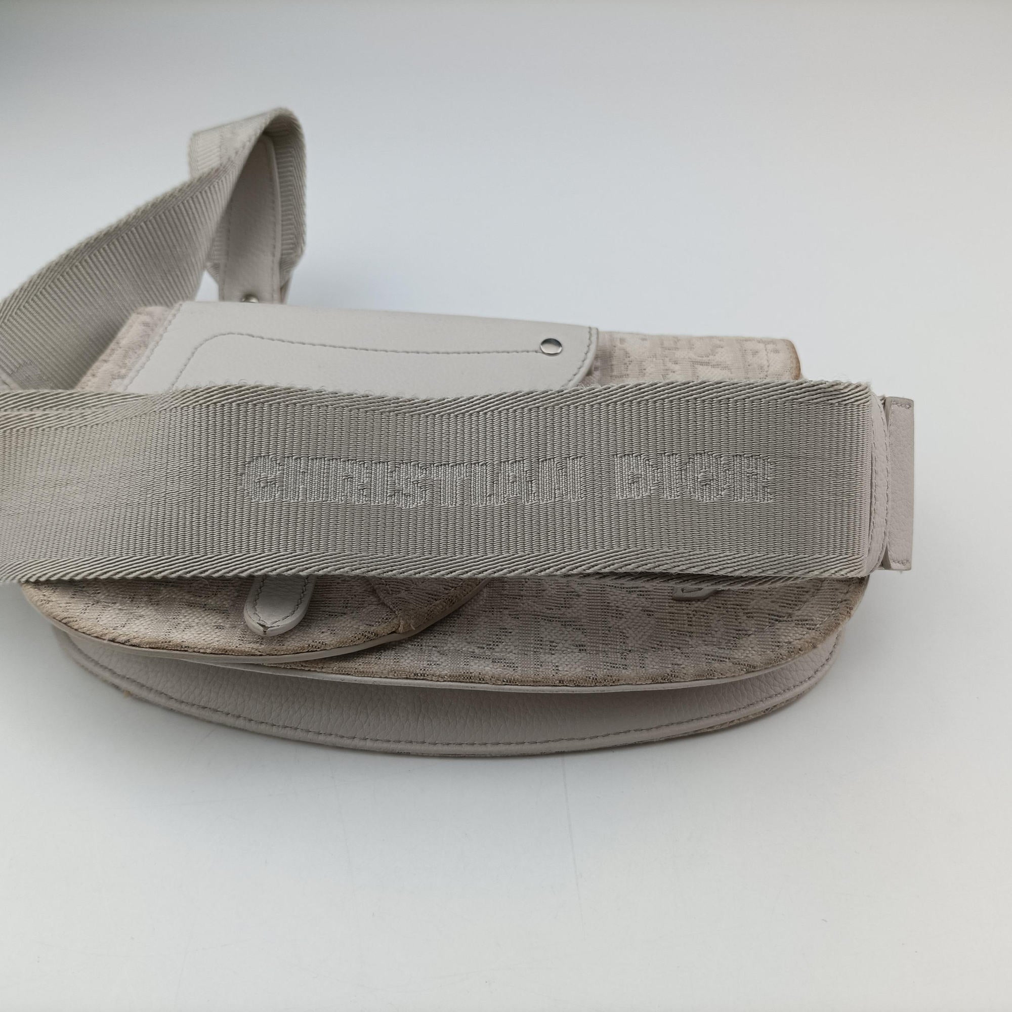 Vintage Christian Dior Saddle White Jacquard × Leather  bum bag/waist bag | stylenewstar