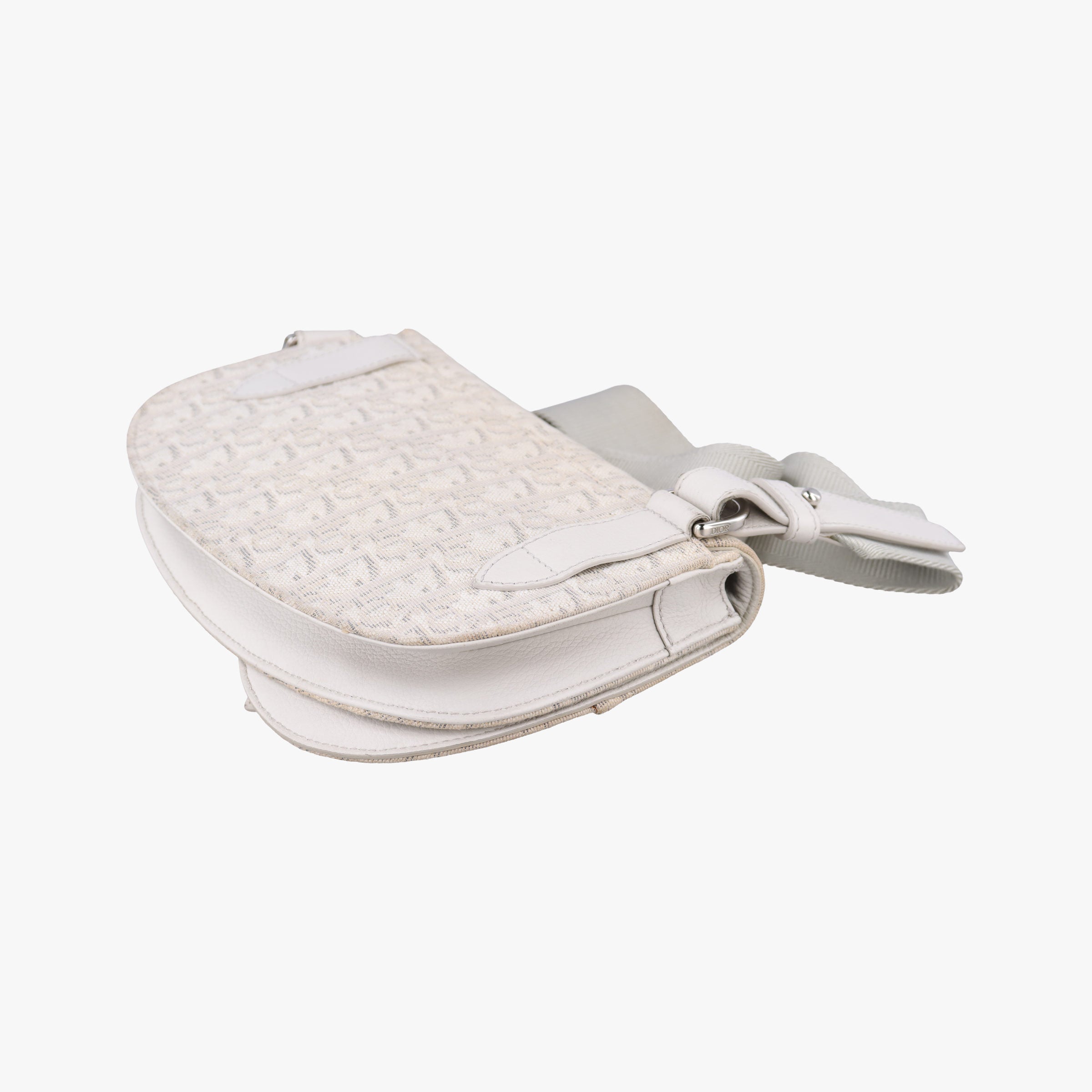 Vintage Christian Dior Saddle White Jacquard × Leather  bum bag/waist bag | stylenewstar