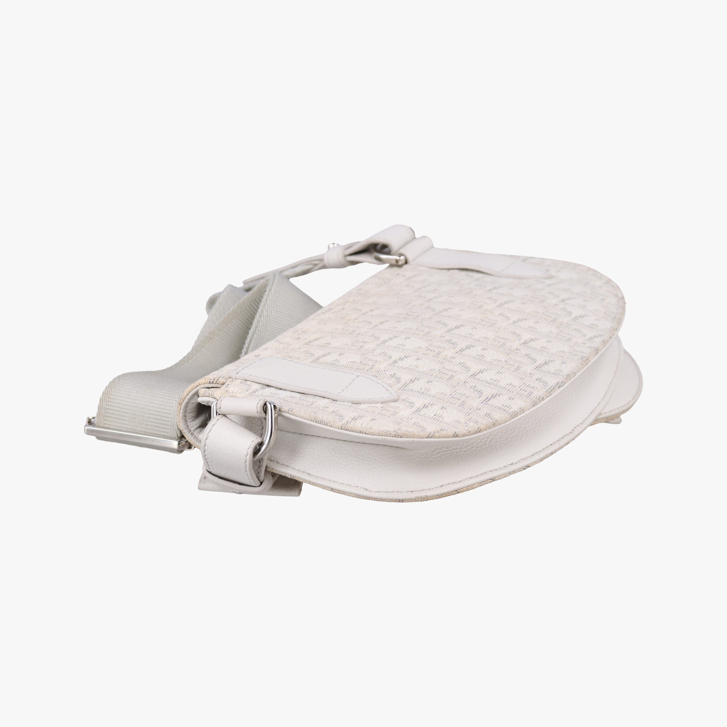 Vintage Christian Dior Saddle White Jacquard × Leather  bum bag/waist bag | stylenewstar