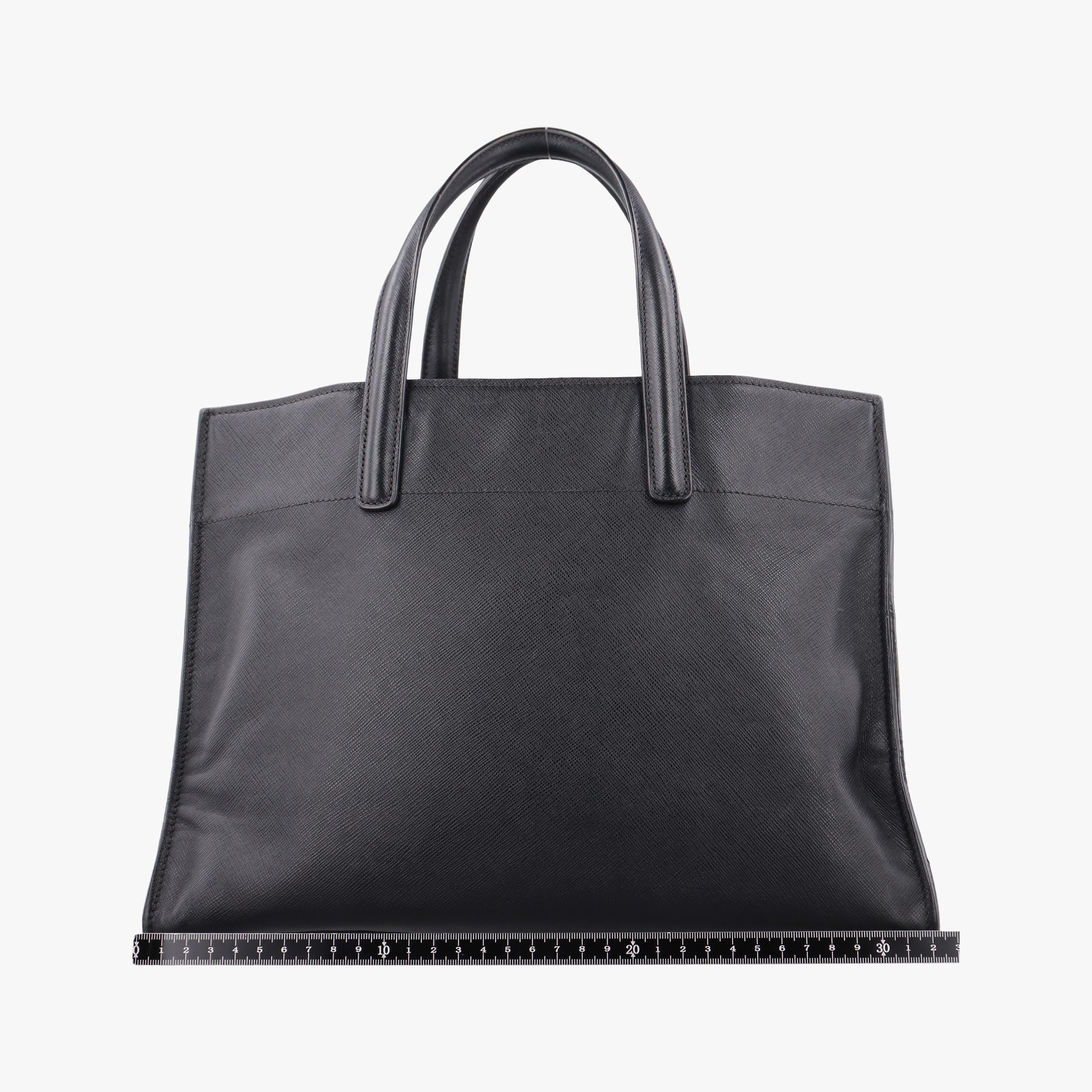 Pre-owned Prada Triple Pocket Convertible Zip Tote Black SAFFIANO　Leather BN2603 handbag | stylenewstar