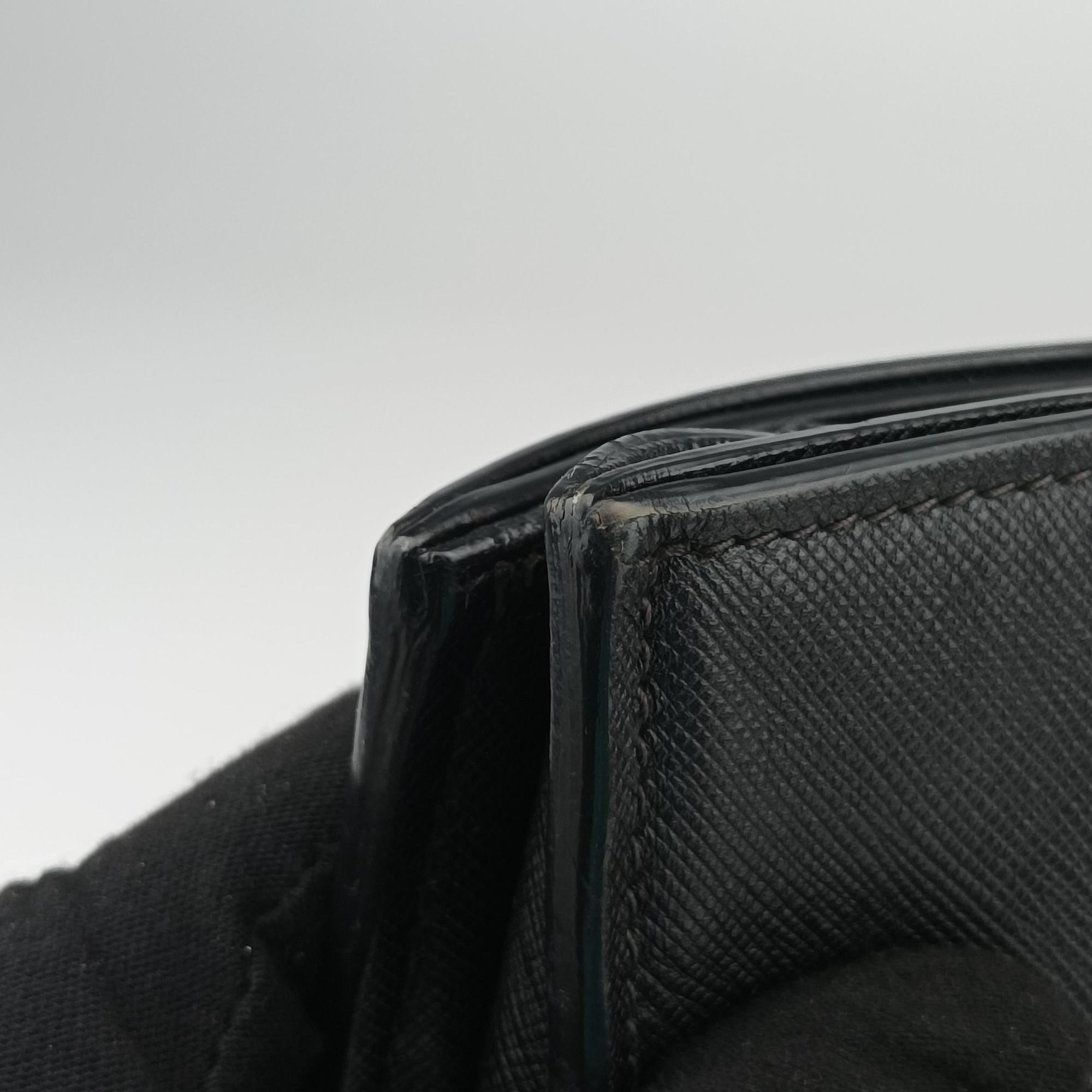 Pre-owned Prada Triple Pocket Convertible Zip Tote Black SAFFIANO　Leather BN2603 handbag | stylenewstar