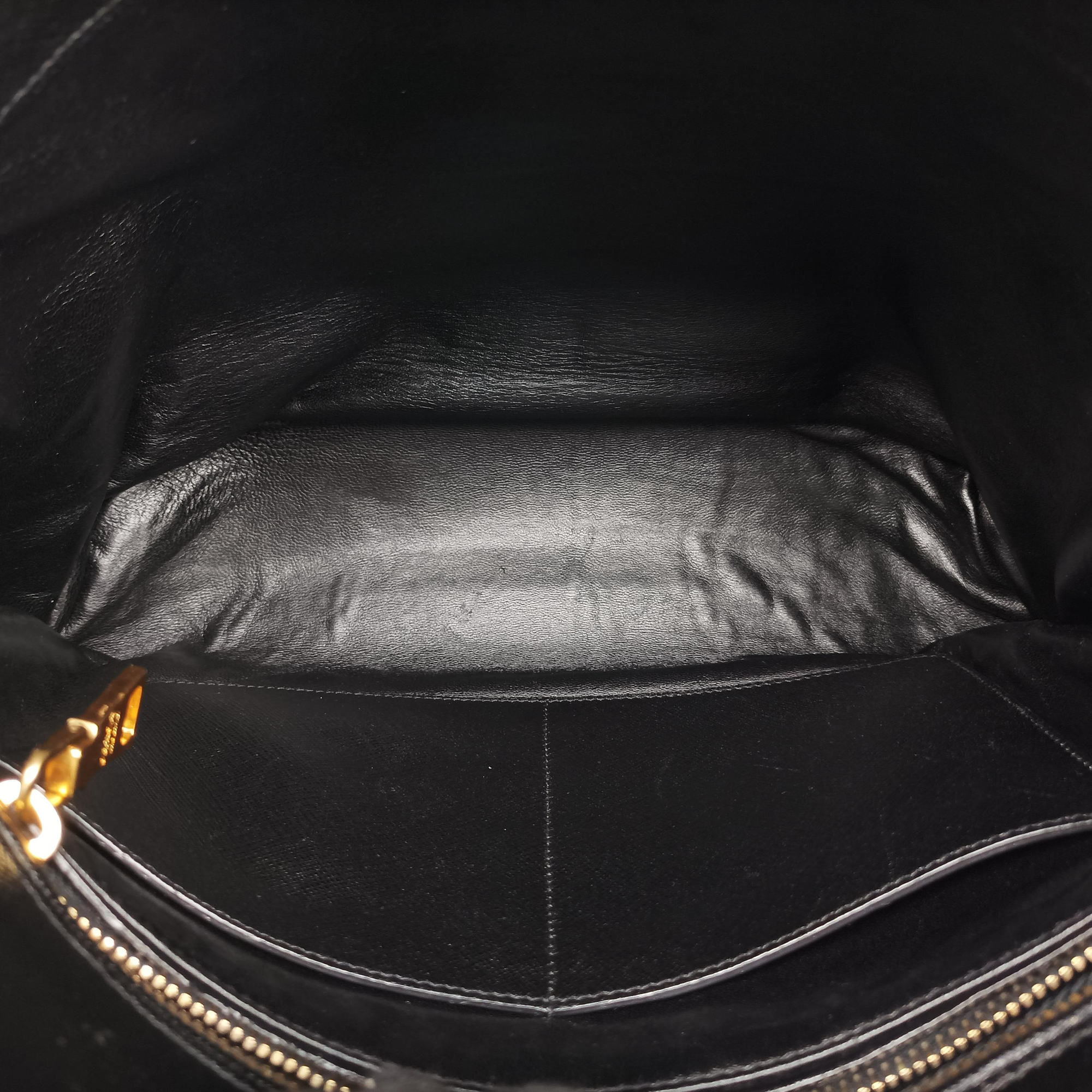 Pre-owned Prada Triple Pocket Convertible Zip Tote Black SAFFIANO　Leather BN2603 handbag | stylenewstar