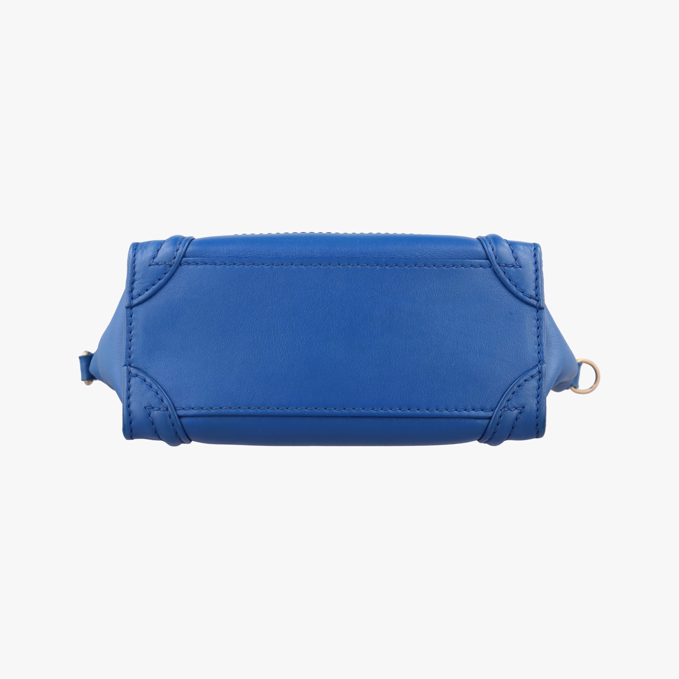 Vintage Celine Luggage Mini Shopper Blue Leather  shoulderbag | stylenewstar