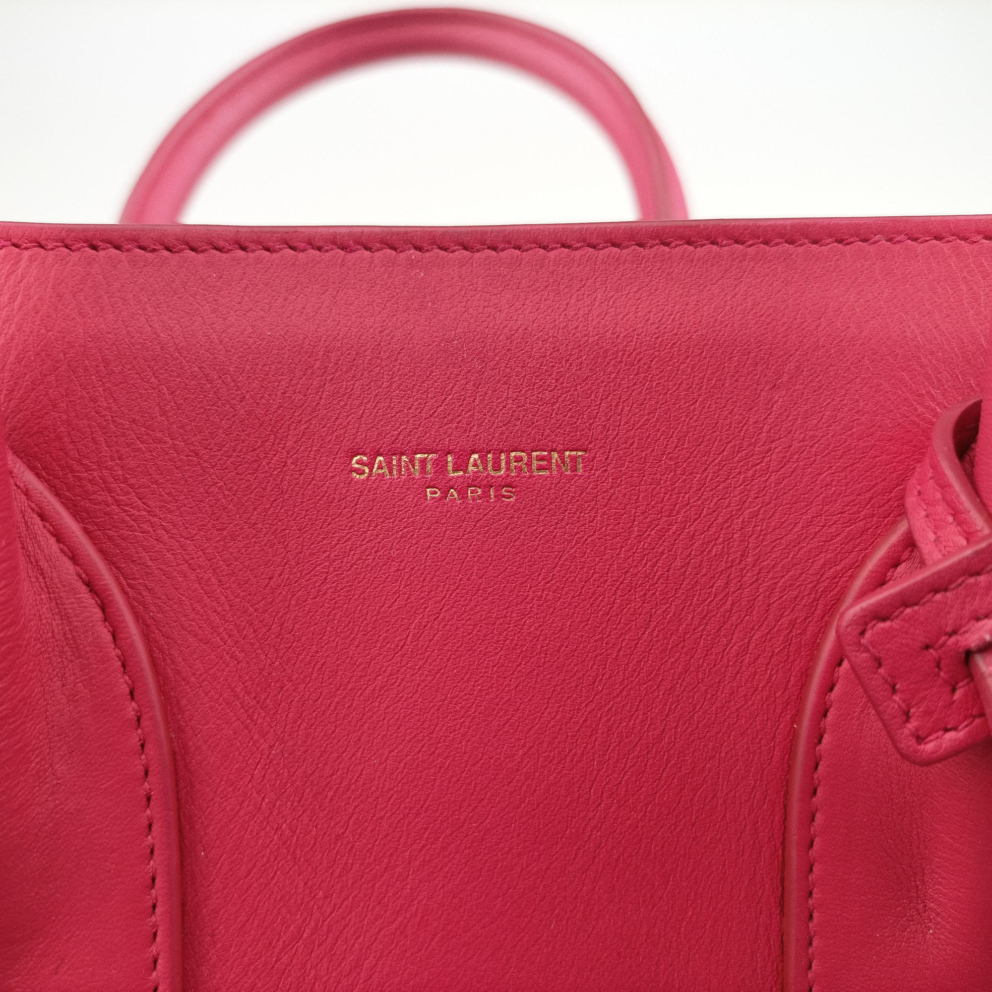 Pre-owned Yves Saint Laurent SAC DE JOUR Rose Leather 324823 handbag | stylenewstar
