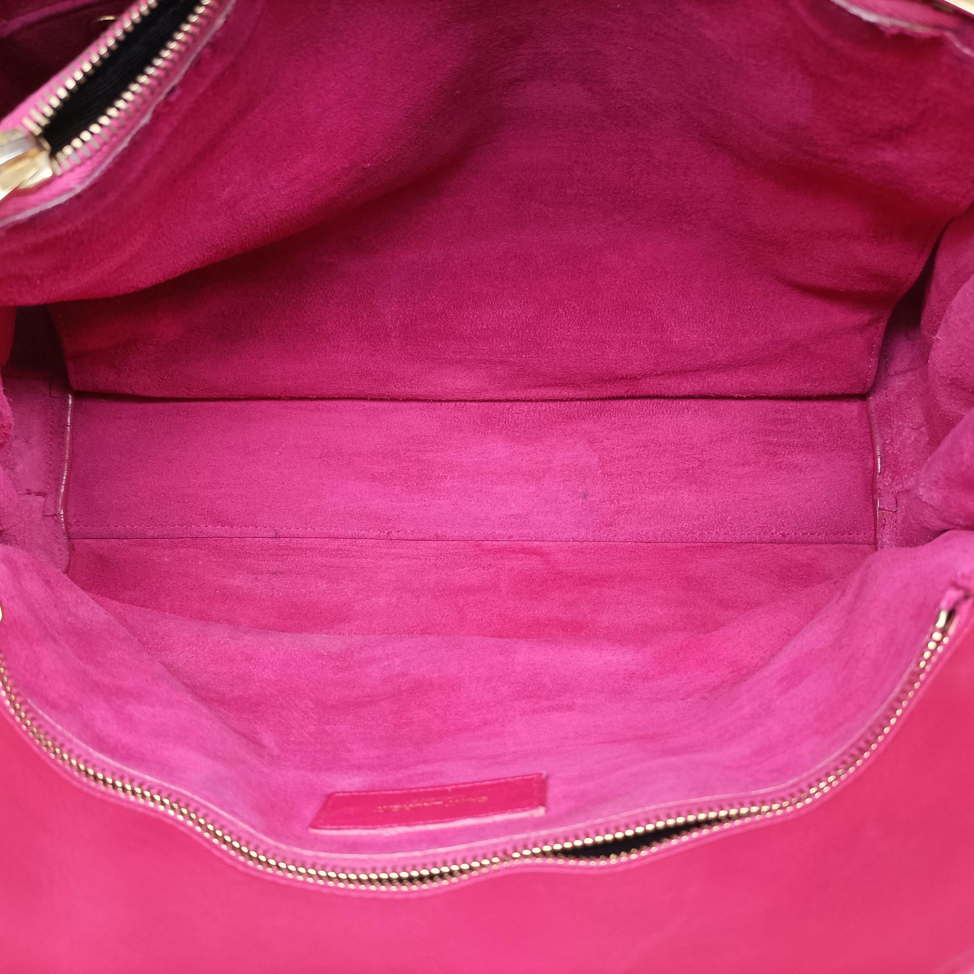 Pre-owned Yves Saint Laurent SAC DE JOUR Rose Leather 324823 handbag | stylenewstar