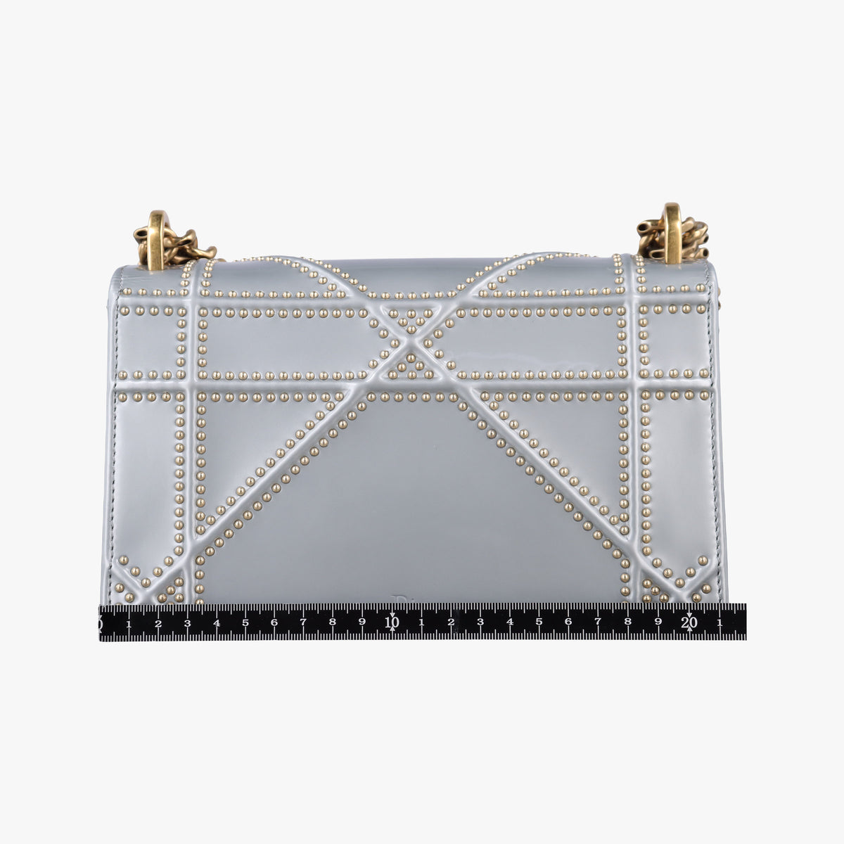 Pre-owned Christian Dior Diorama Silver Patent Leather  shoulderbag | stylenewstar