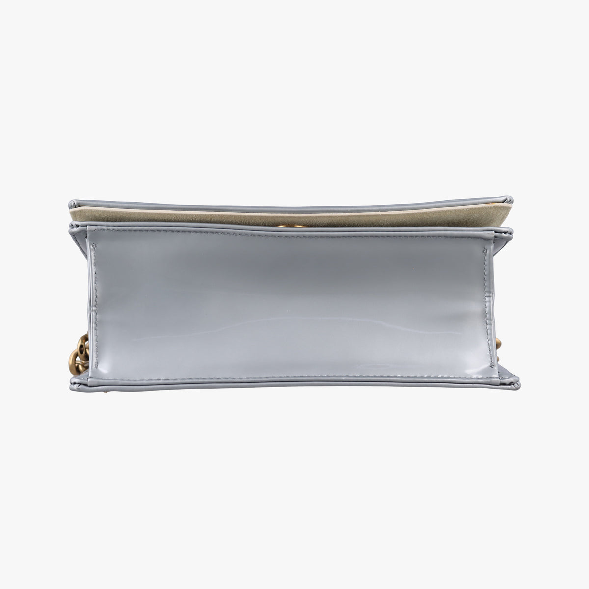 Pre-owned Christian Dior Diorama Silver Patent Leather  shoulderbag | stylenewstar