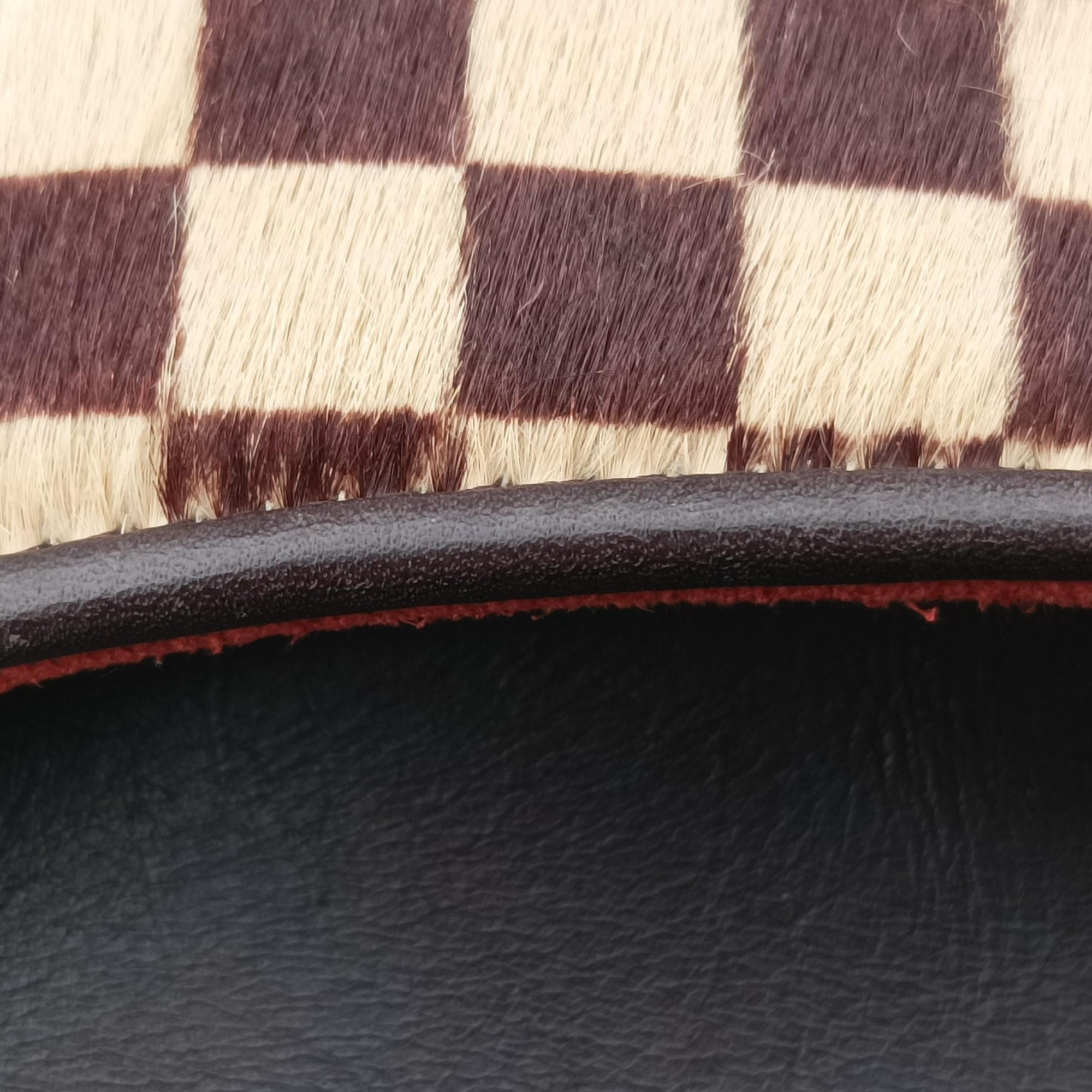 Pre-owned Louis Vuitton Gazelle  Brown Damier Sauvage Pony Hair M92130 shoulderbag | stylenewstar
