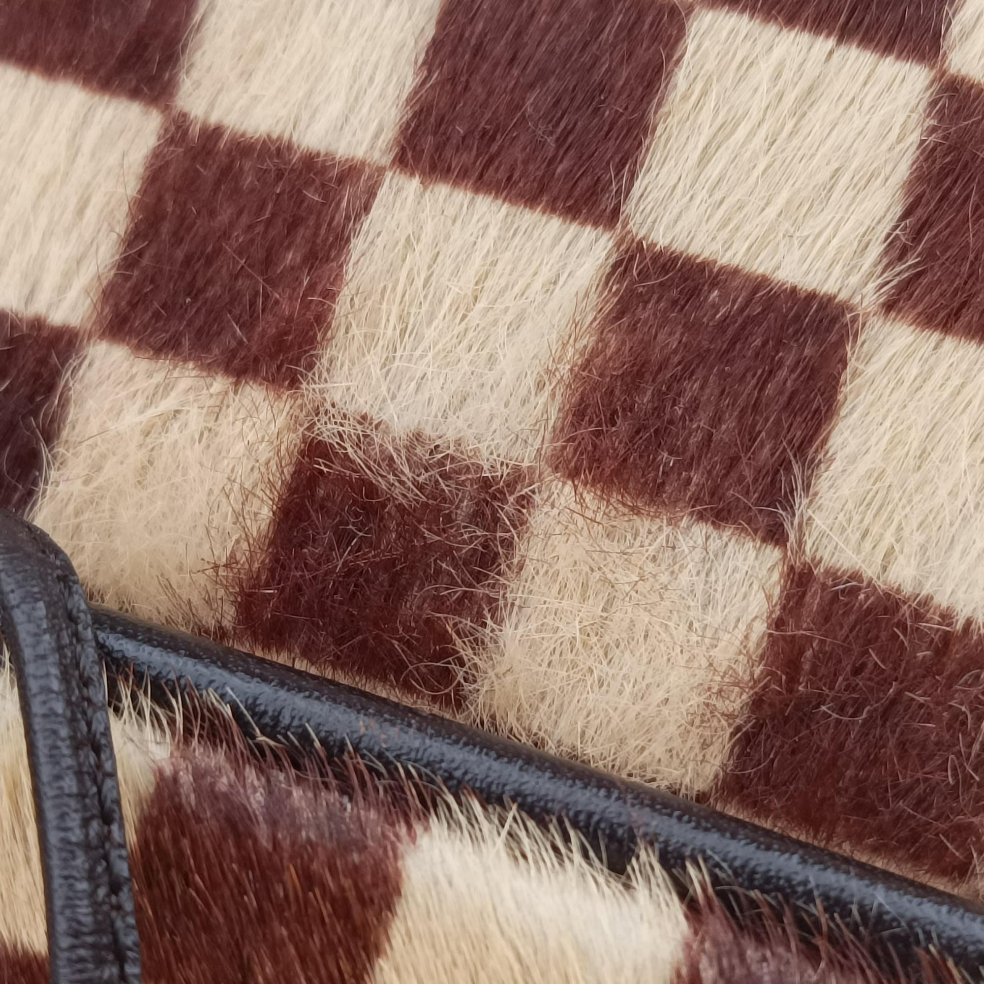 Pre-owned Louis Vuitton Gazelle  Brown Damier Sauvage Pony Hair M92130 shoulderbag | stylenewstar