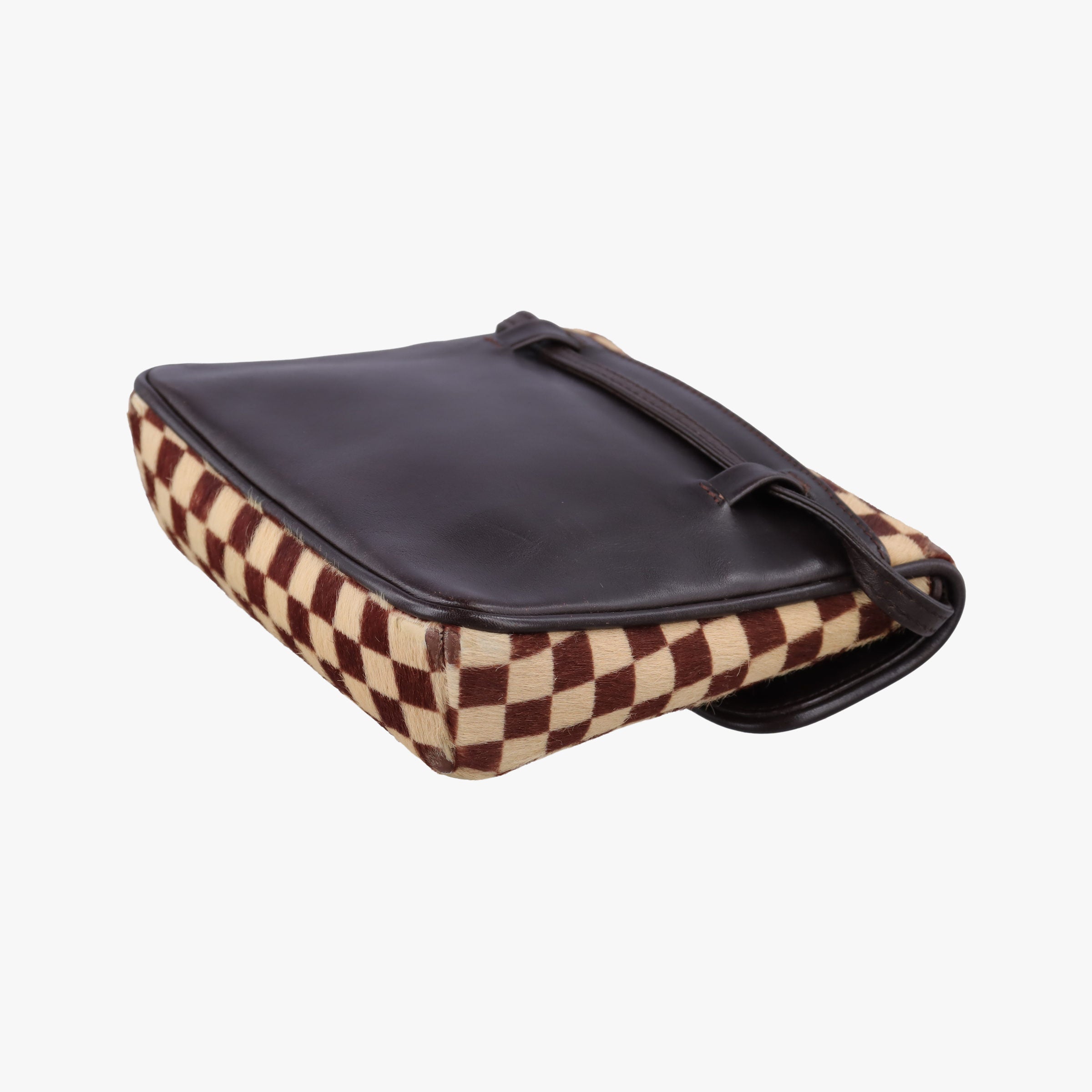 Pre-owned Louis Vuitton Gazelle  Brown Damier Sauvage Pony Hair M92130 shoulderbag | stylenewstar