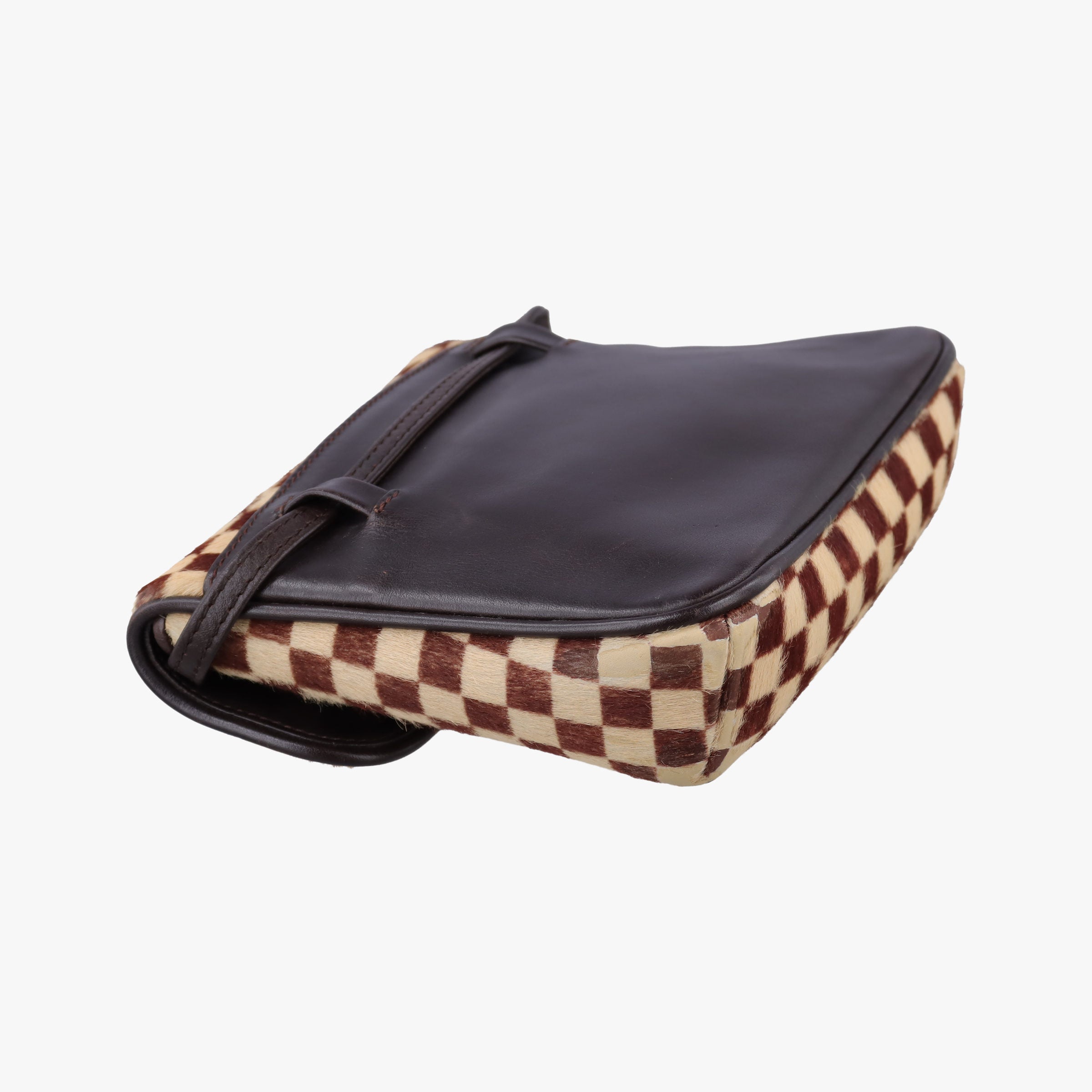 Pre-owned Louis Vuitton Gazelle  Brown Damier Sauvage Pony Hair M92130 shoulderbag | stylenewstar
