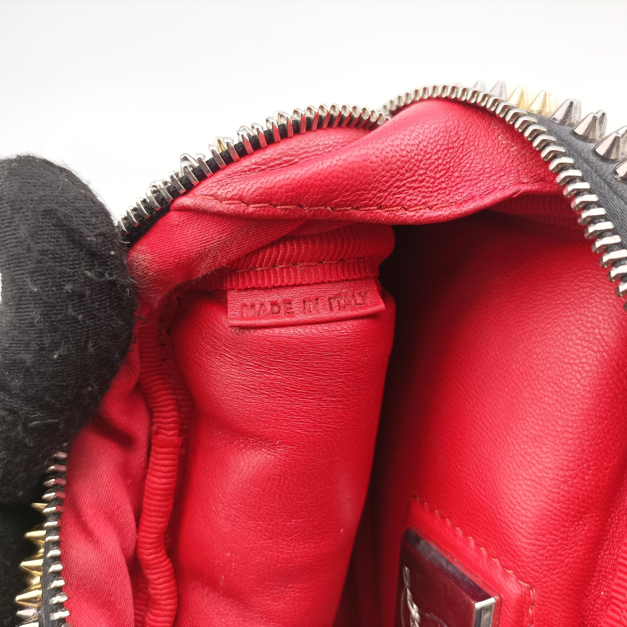 Vintage Christian Louboutin Piloutin Black×Leopard Print Leather  shoulderbag | stylenewstar