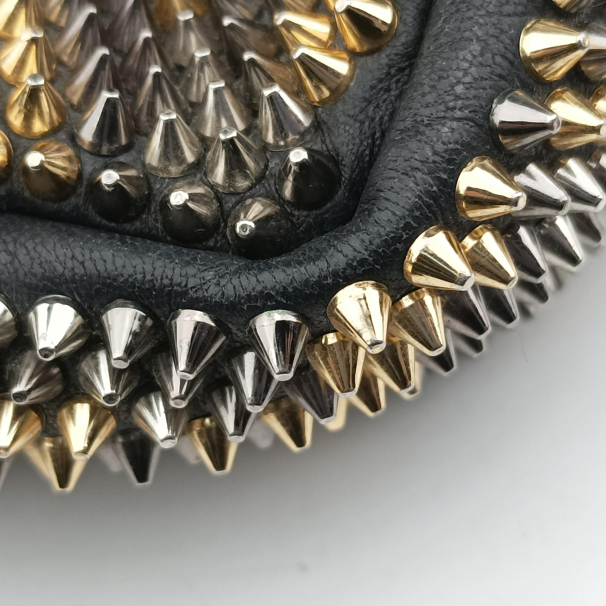 Vintage Christian Louboutin Piloutin Black×Leopard Print Leather  shoulderbag | stylenewstar