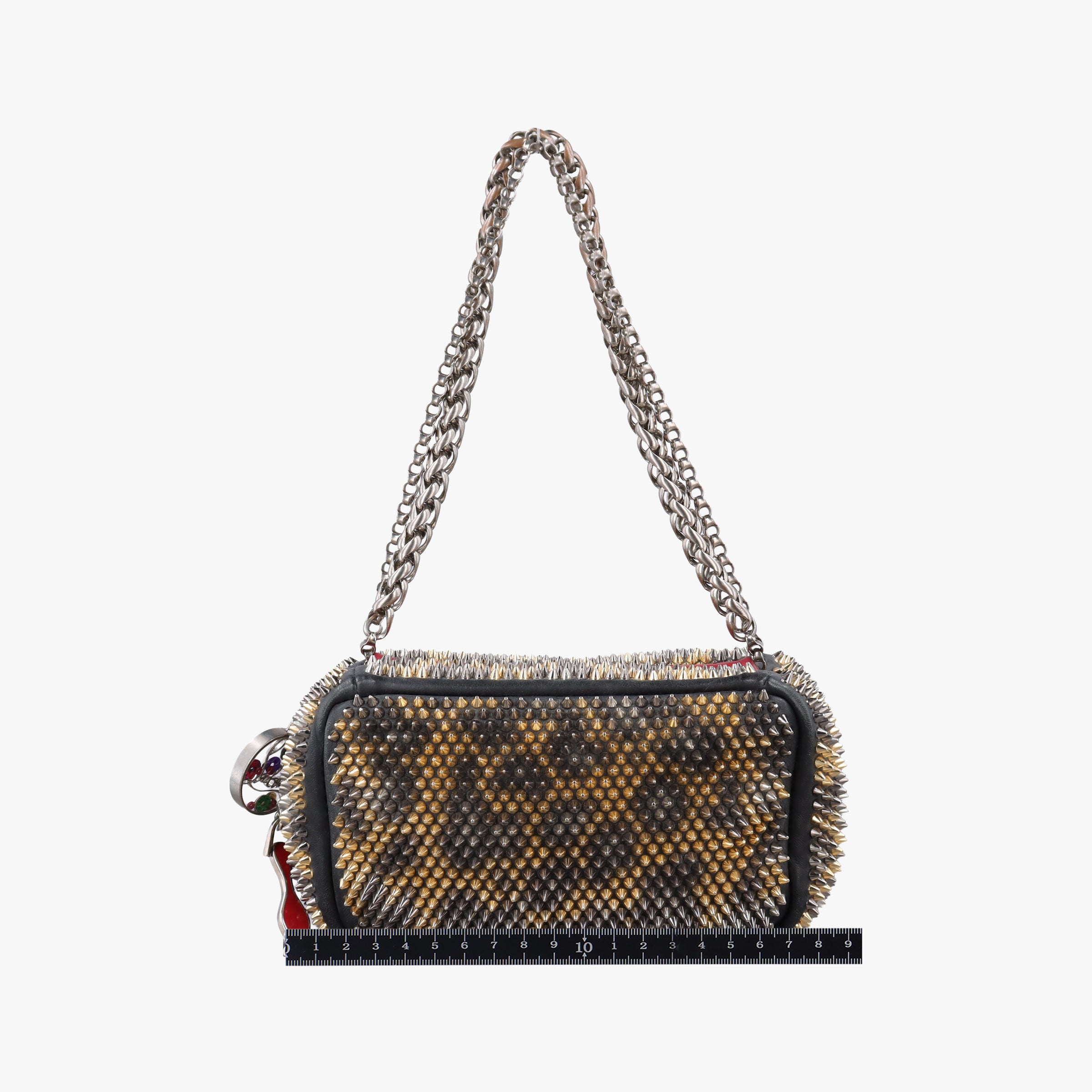 Vintage Christian Louboutin Piloutin Black×Leopard Print Leather  shoulderbag | stylenewstar