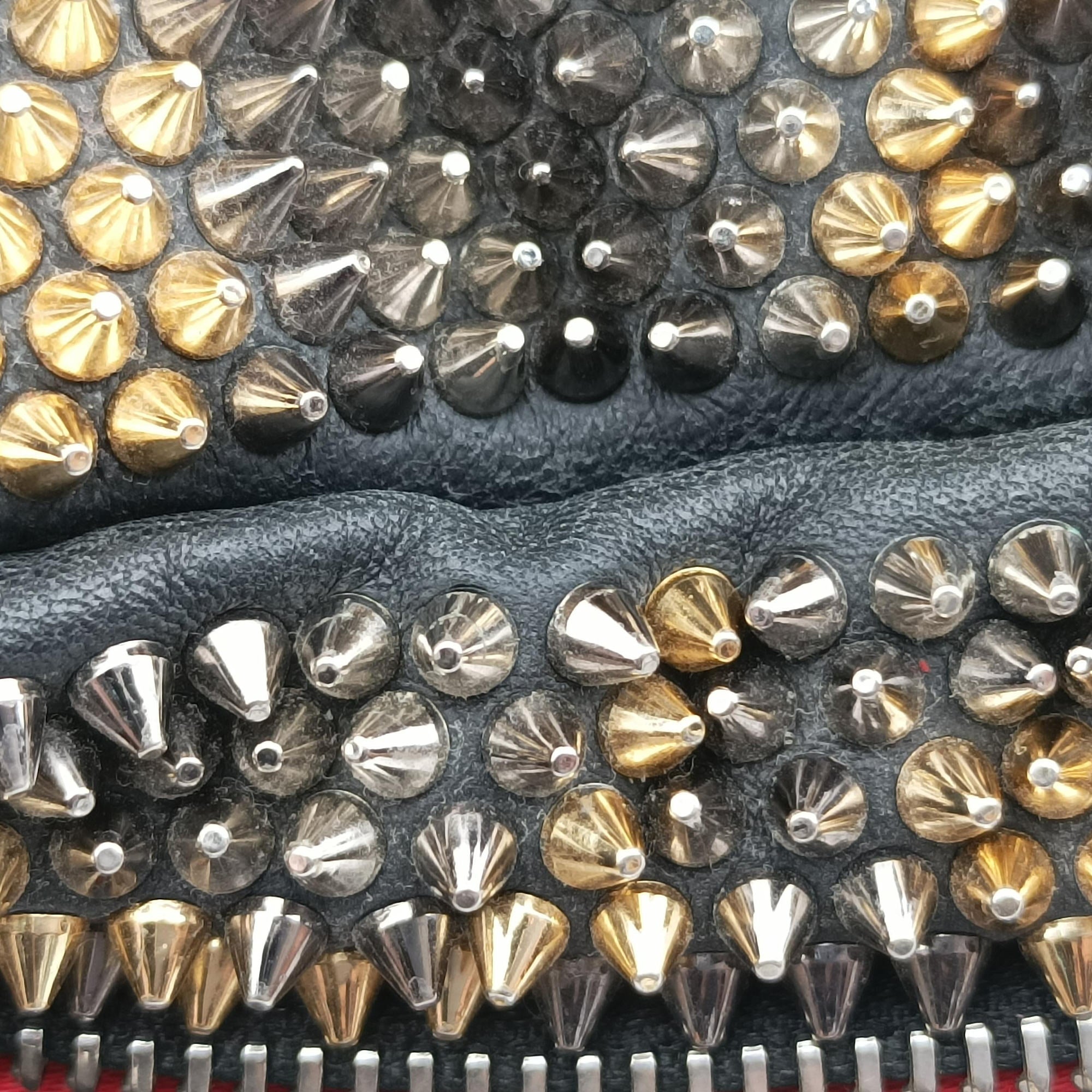 Vintage Christian Louboutin Piloutin Black×Leopard Print Leather  shoulderbag | stylenewstar