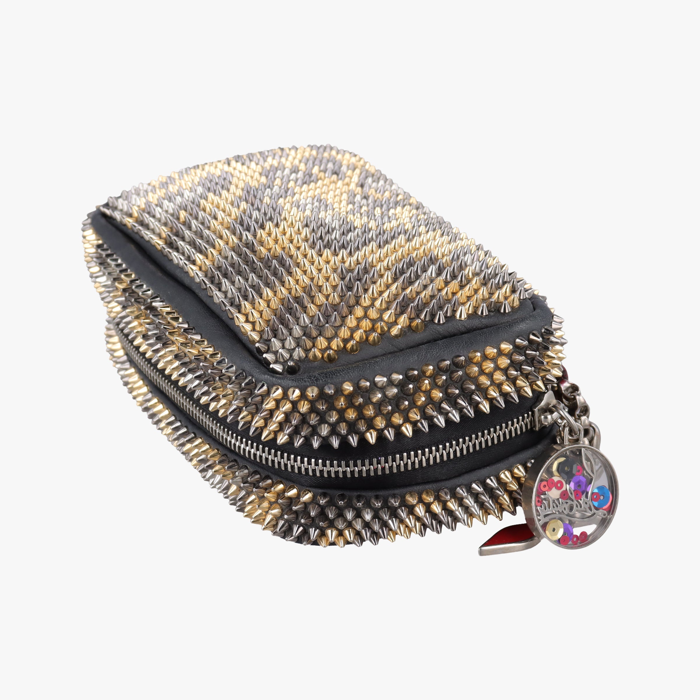 Vintage Christian Louboutin Piloutin Black×Leopard Print Leather  shoulderbag | stylenewstar
