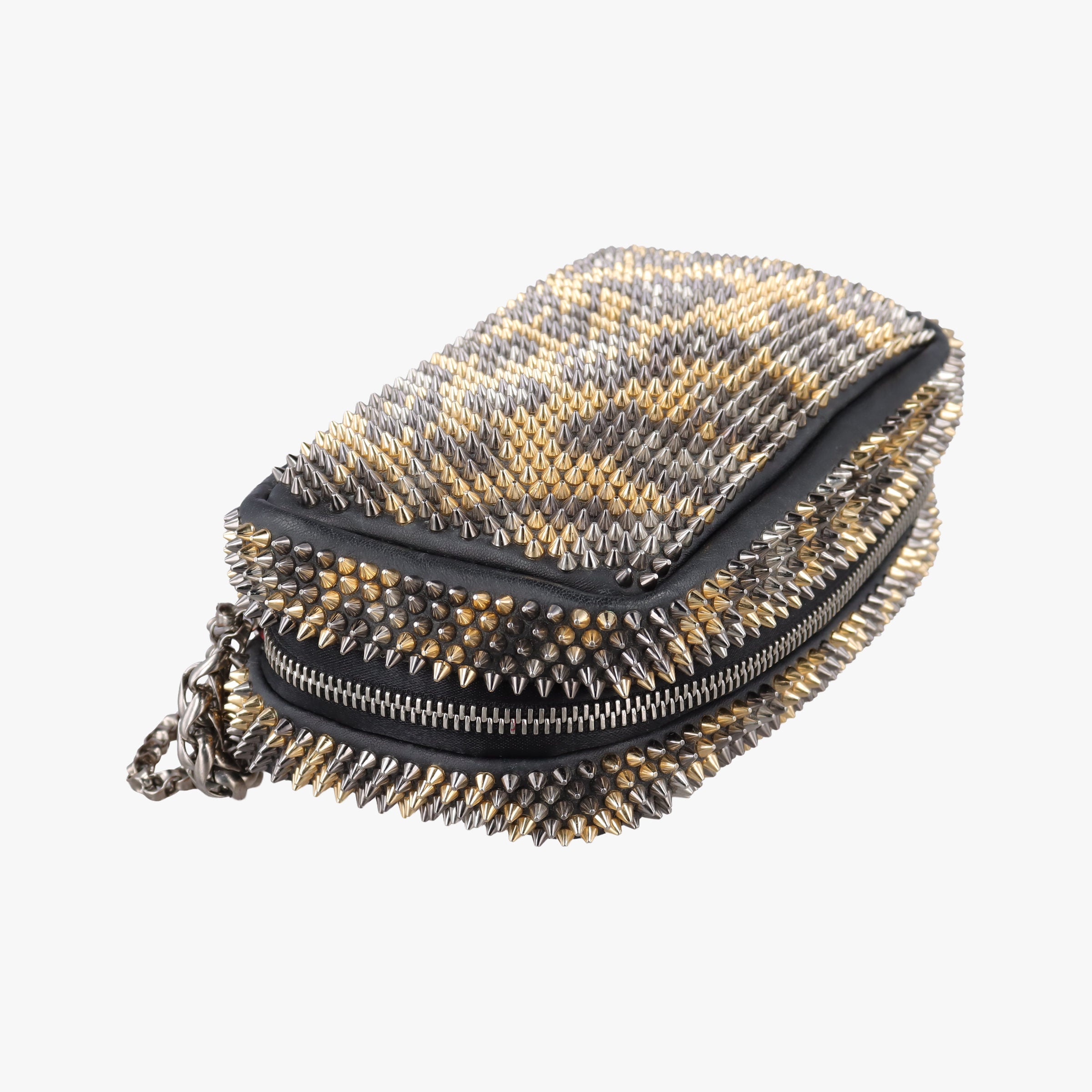Vintage Christian Louboutin Piloutin Black×Leopard Print Leather  shoulderbag | stylenewstar