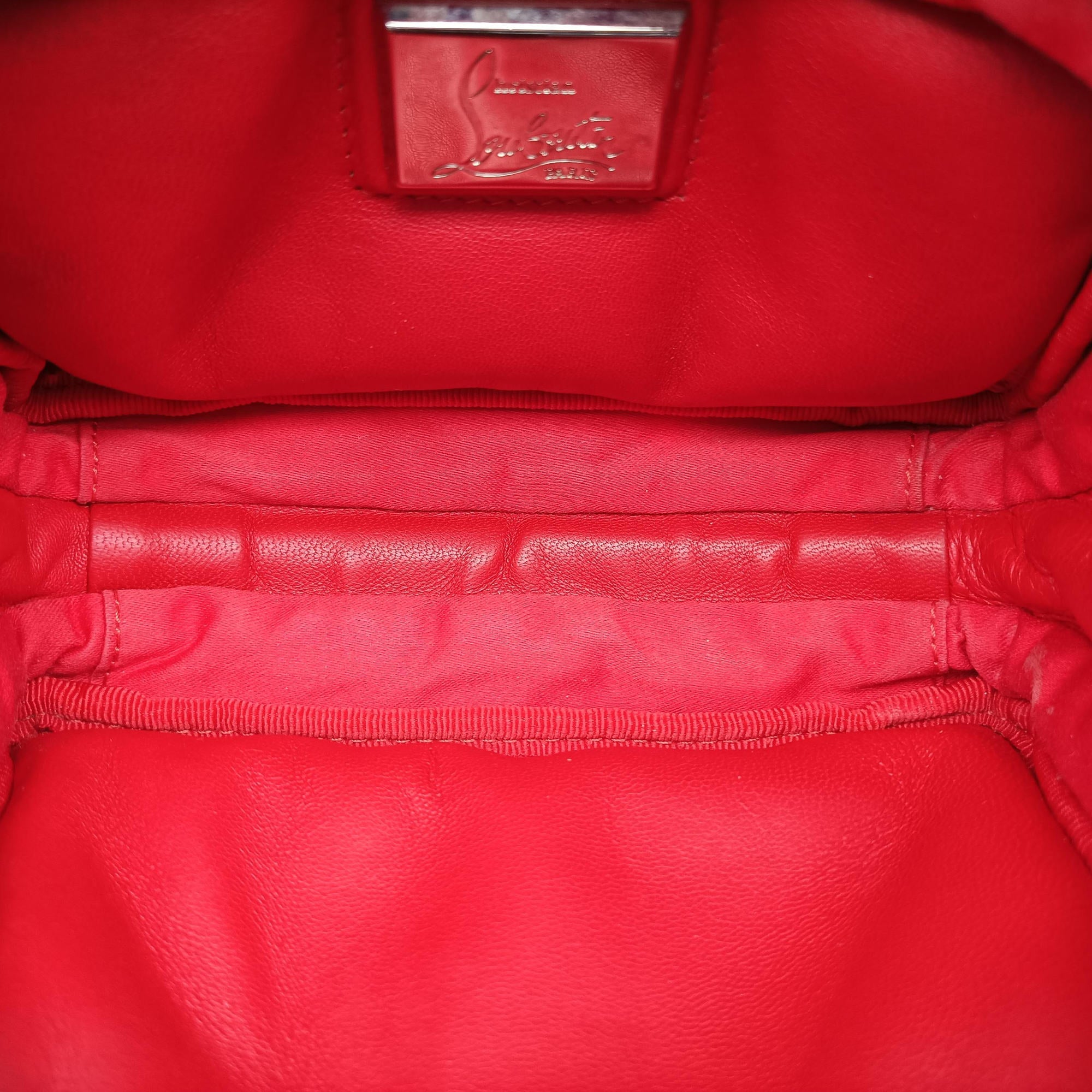 Vintage Christian Louboutin Piloutin Black×Leopard Print Leather  shoulderbag | stylenewstar