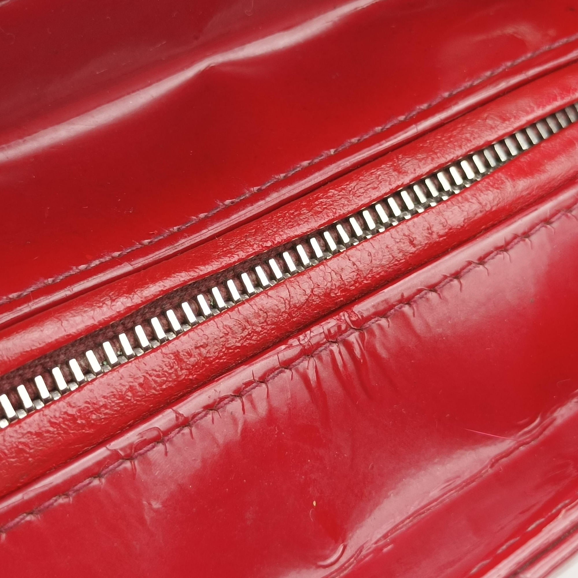 Vintage Christian Dior Lady Dior Red patent  shoulderbag | stylenewstar