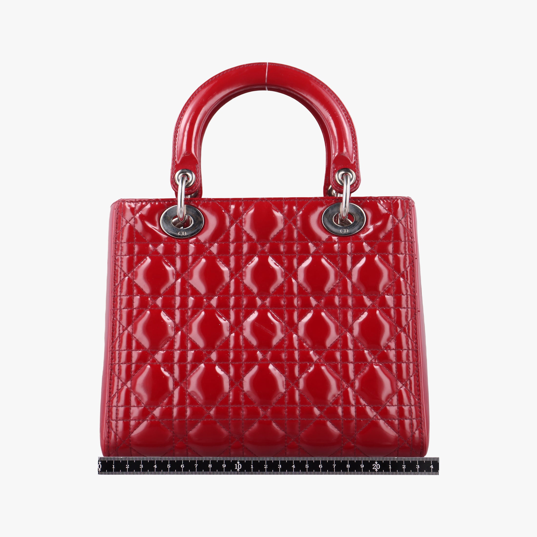 Vintage Christian Dior Lady Dior Red patent  shoulderbag | stylenewstar