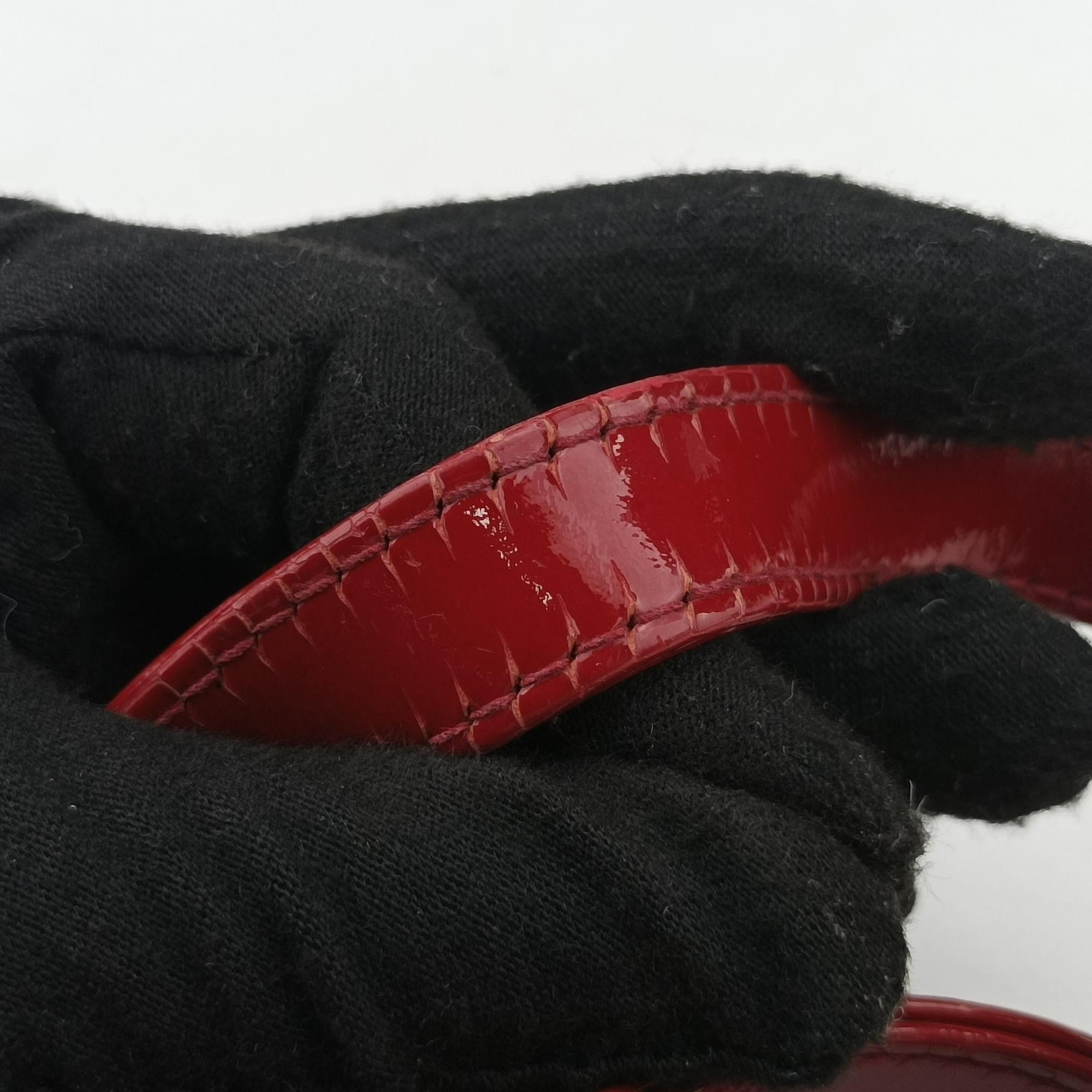 Vintage Christian Dior Lady Dior Red patent  shoulderbag | stylenewstar