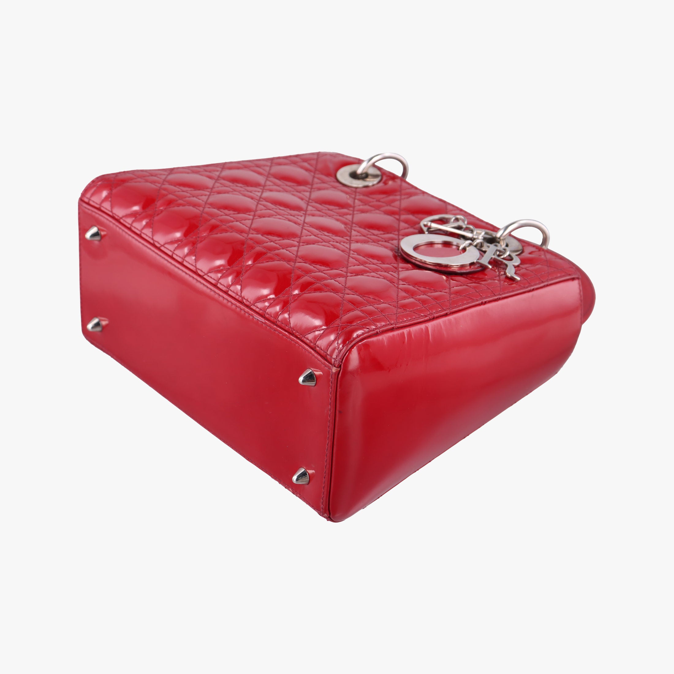 Vintage Christian Dior Lady Dior Red patent  shoulderbag | stylenewstar
