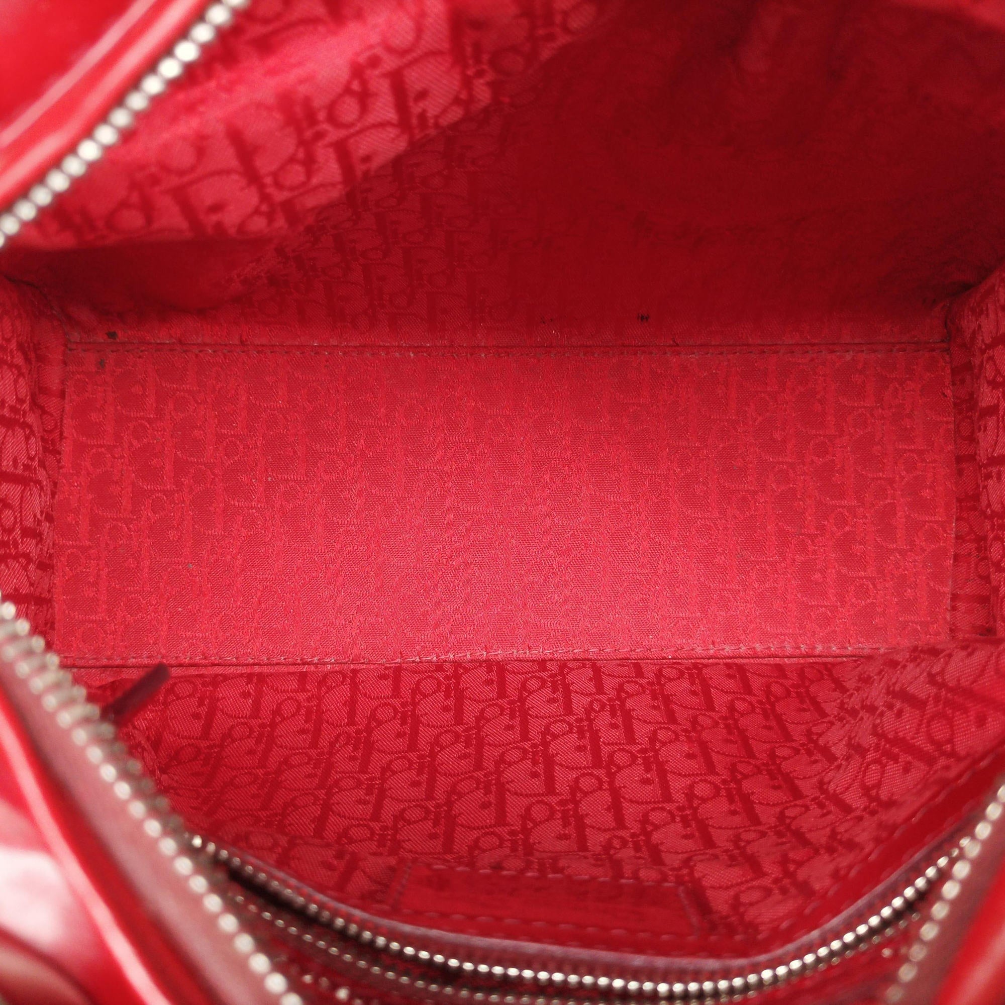 Vintage Christian Dior Lady Dior Red patent  shoulderbag | stylenewstar