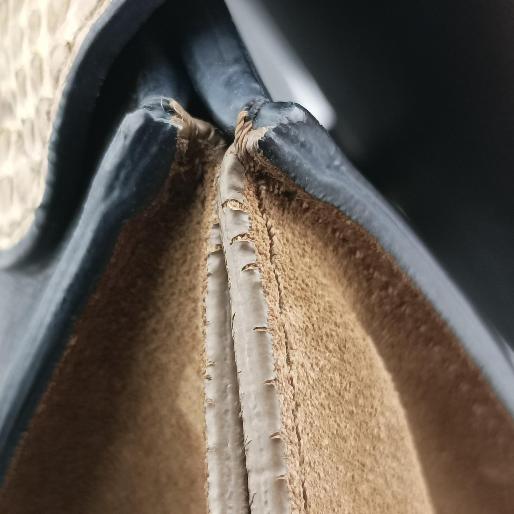 Pre-owned Celine Trapeze Brown × Black ×Beige Snakeskin × Leather  shoulderbag | stylenewstar