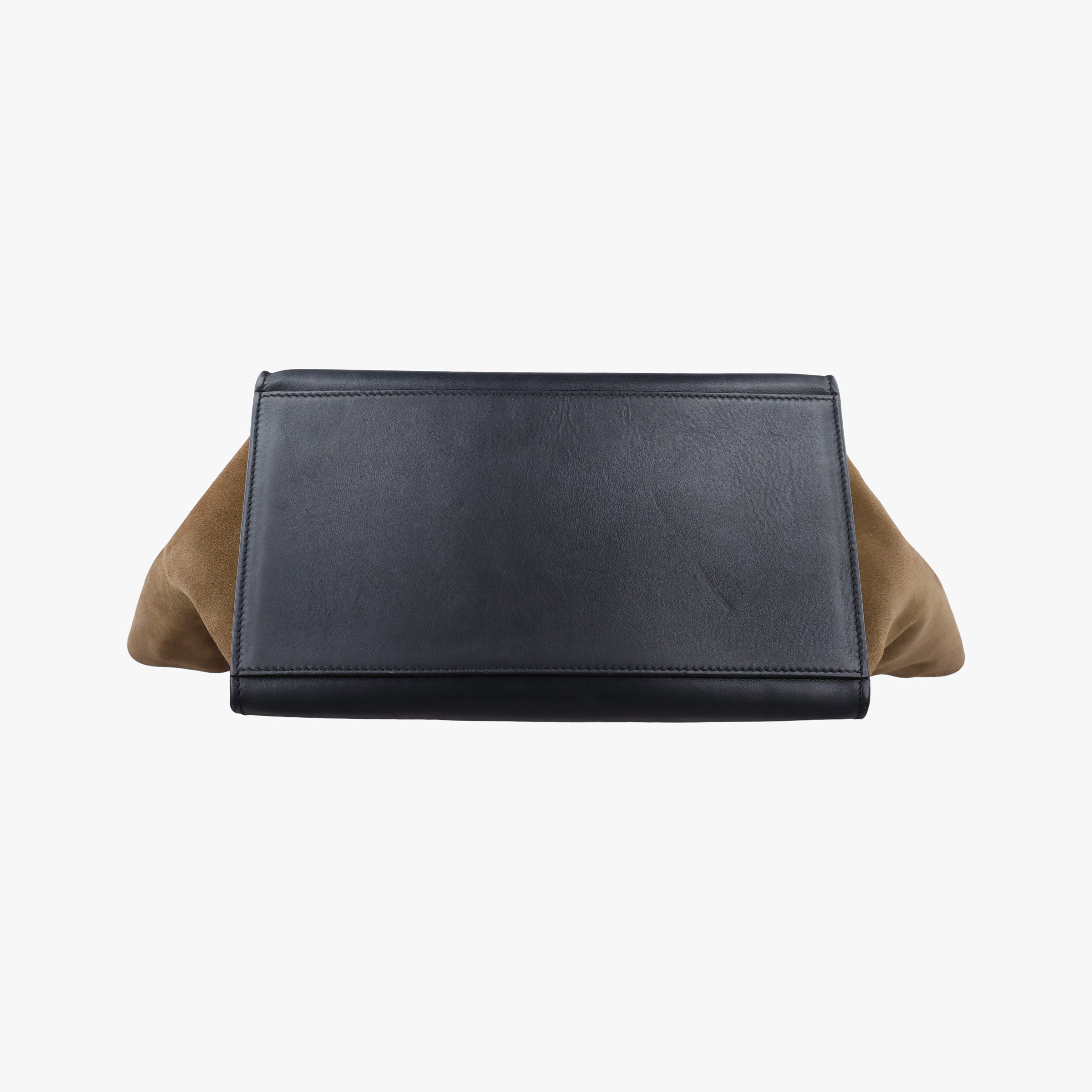 Pre-owned Celine Trapeze Brown × Black ×Beige Snakeskin × Leather  shoulderbag | stylenewstar
