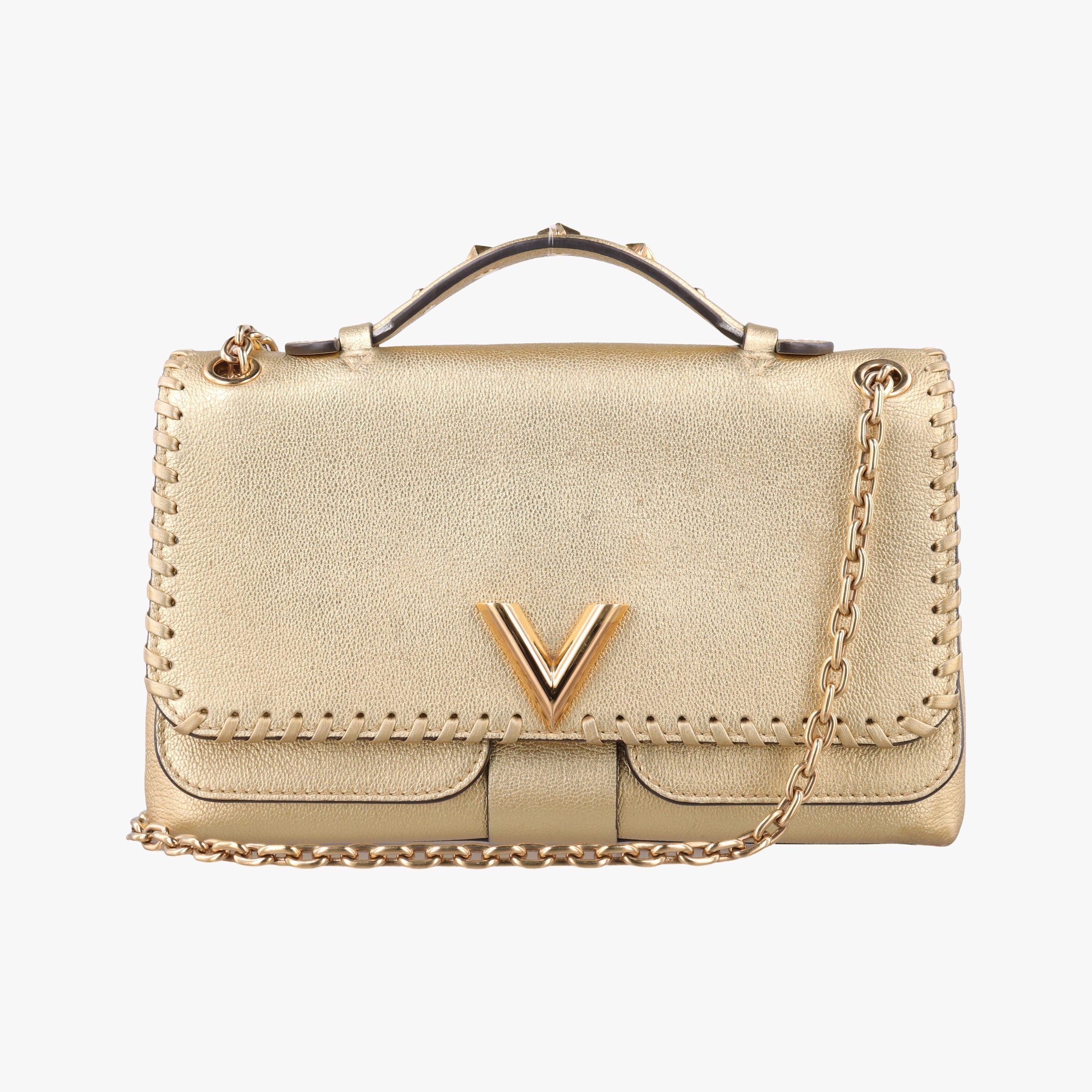 Pre-owned Louis Vuitton Very Chain Golden Leather M43202 shoulderbag | stylenewstar