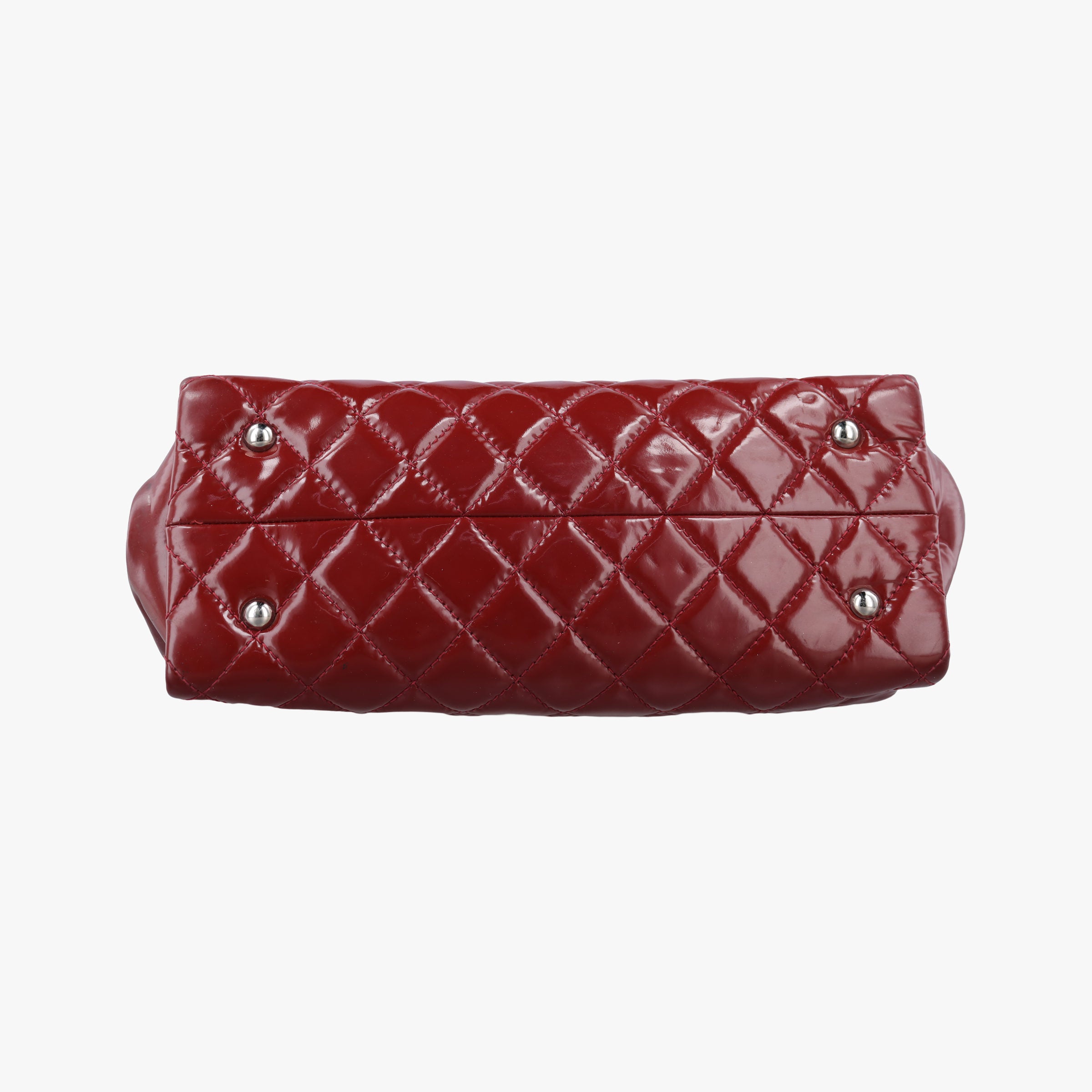 Pre-owned Chanel Matelasse Cocomark GST Red Patent A65734 shoulderbag | stylenewstar