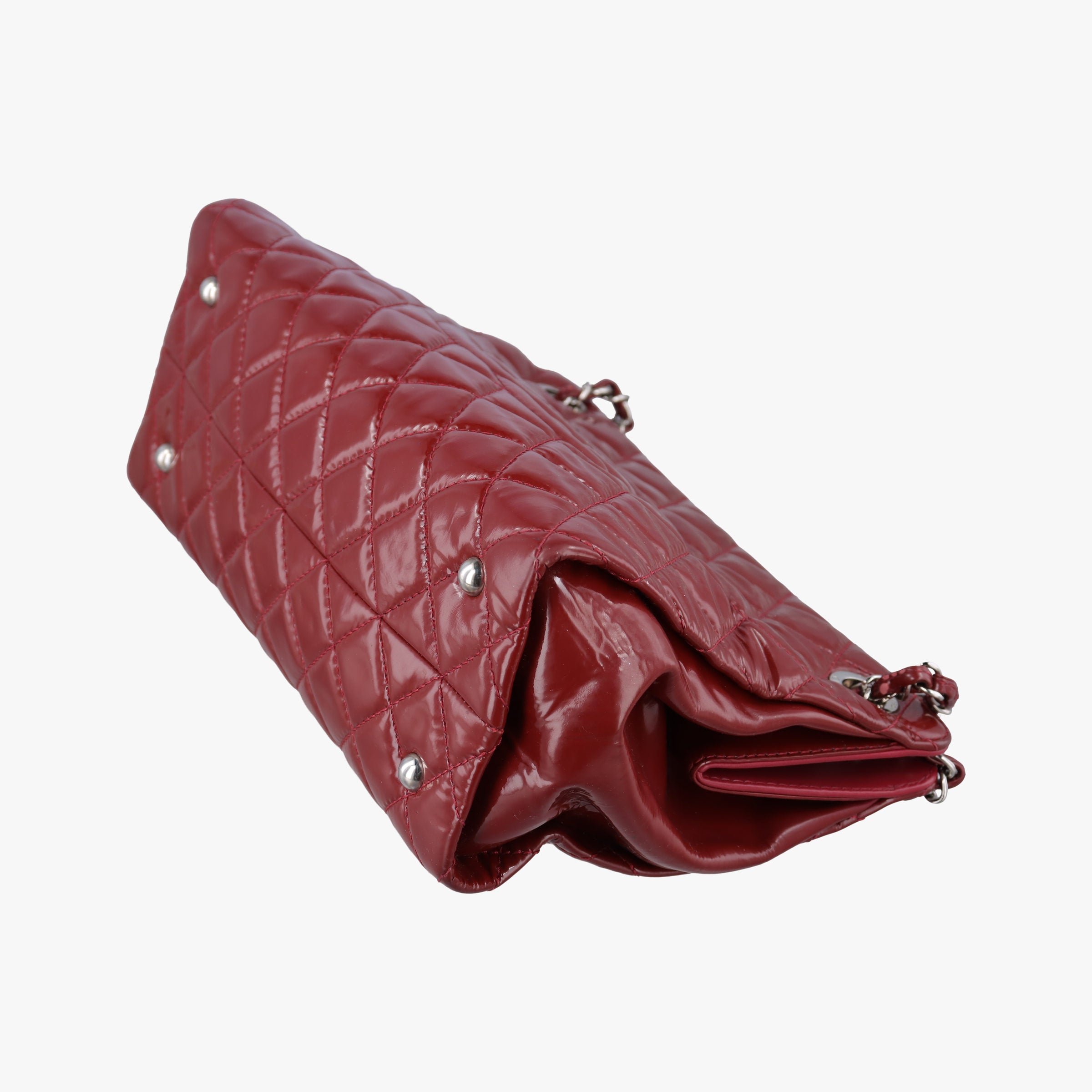Pre-owned Chanel Matelasse Cocomark GST Red Patent A65734 shoulderbag | stylenewstar