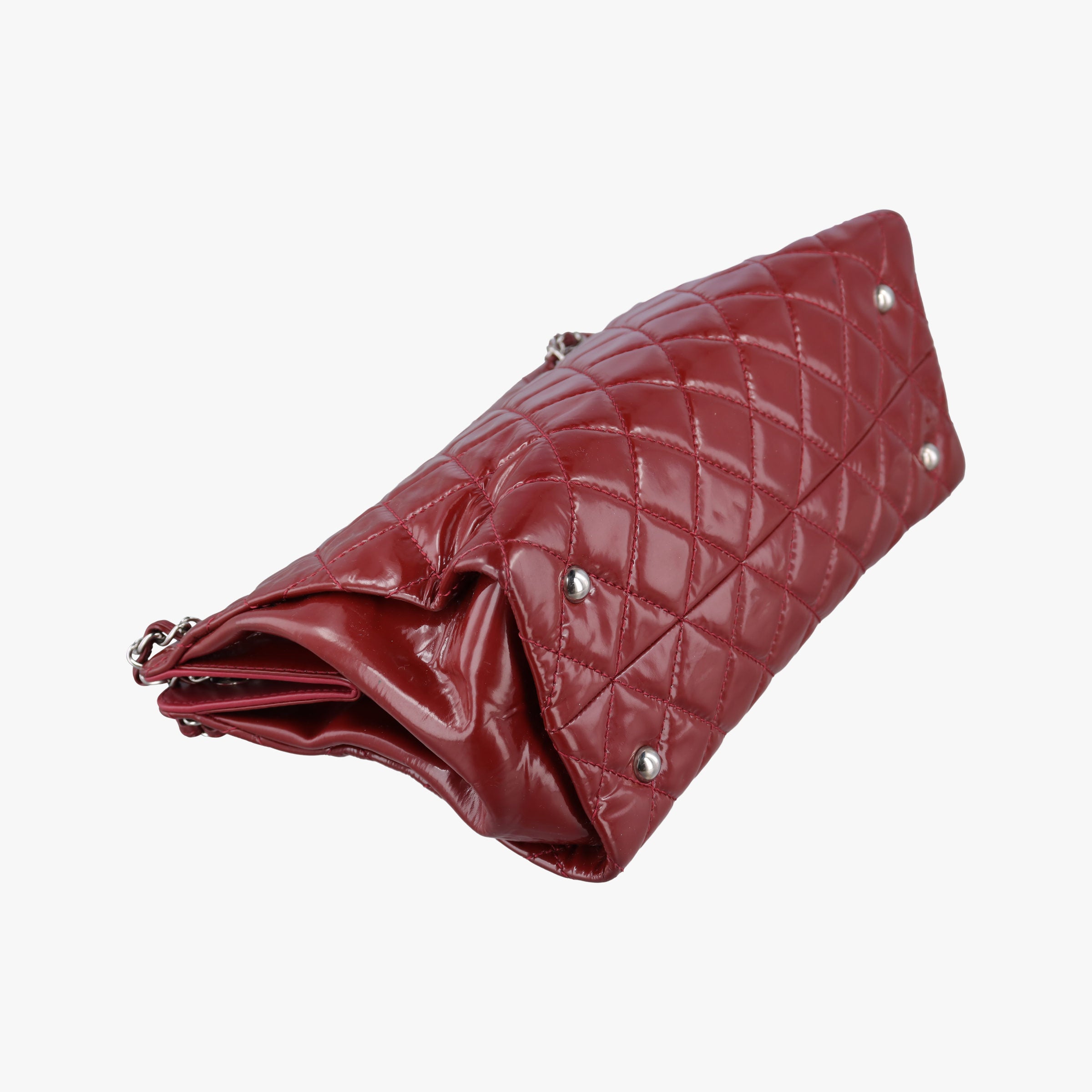 Pre-owned Chanel Matelasse Cocomark GST Red Patent A65734 shoulderbag | stylenewstar