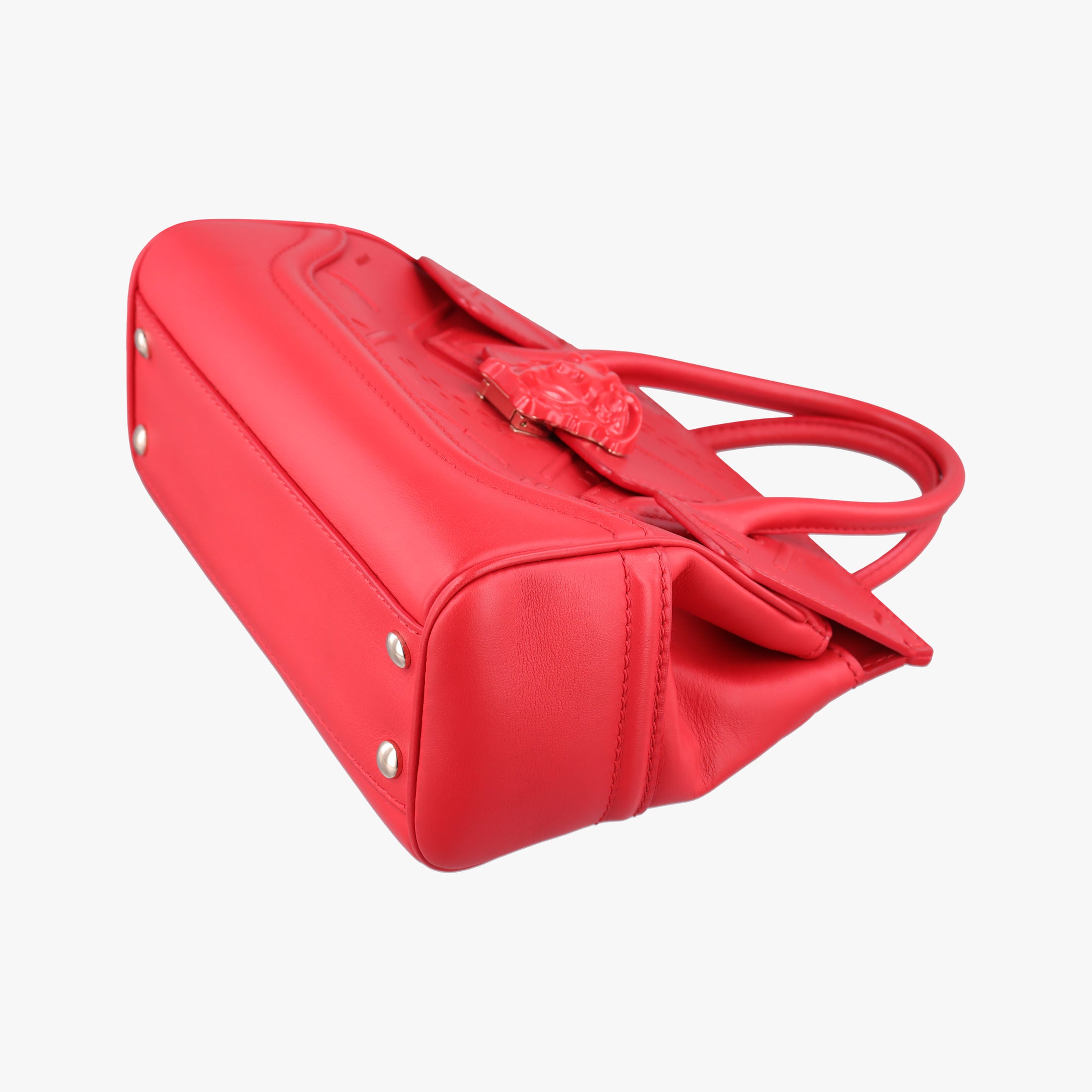 Pre-owned VERSACE Palazzo Empire Red Leather  shoulderbag | stylenewstar